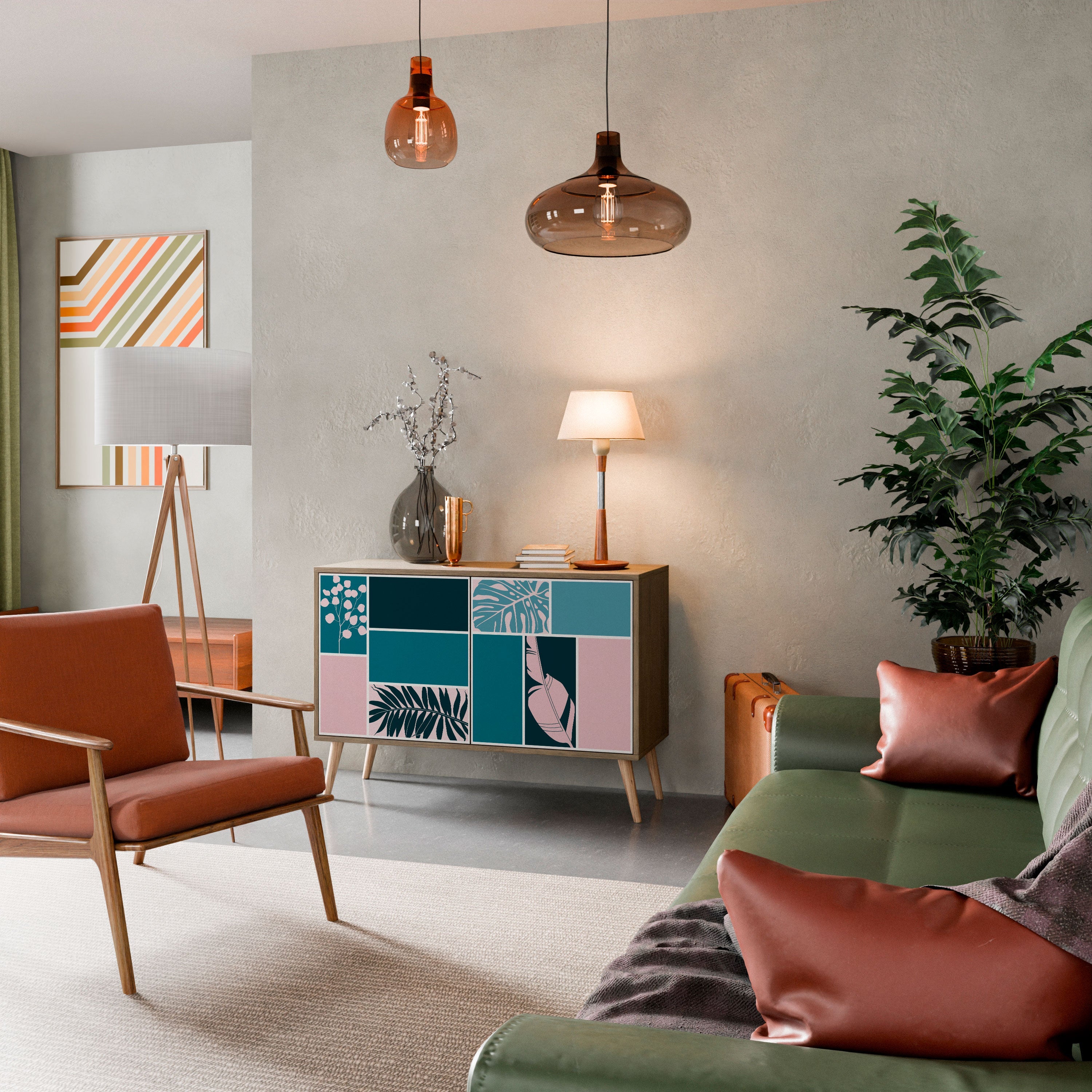 COMBINATION OF SHAPES 2-türiges Sideboard in Eichenoptik
