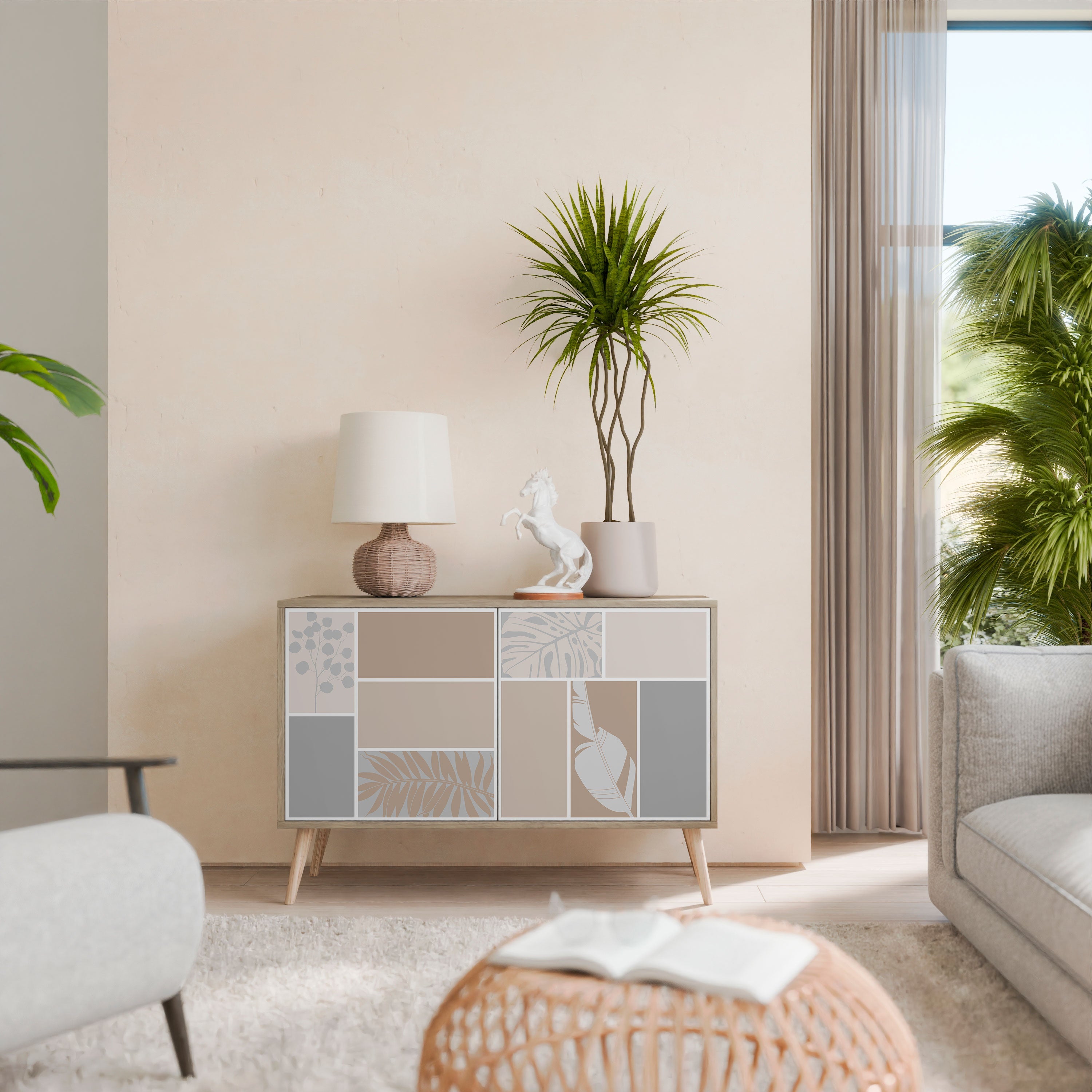 TROPICAL SHAPES 2-türiges Sideboard in Eichenoptik