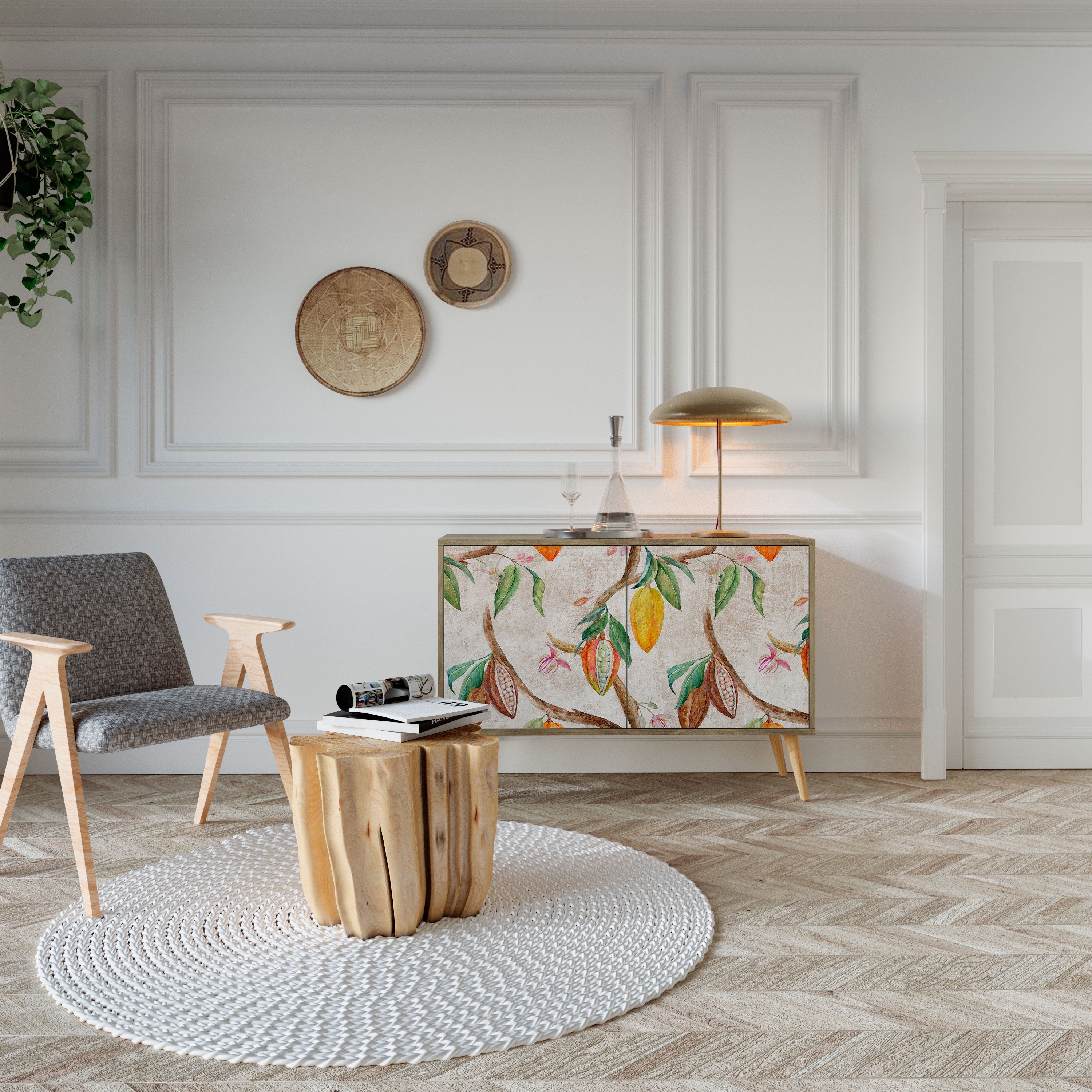 COCOA FRUITS Sideboard mit 2 Türen in Eichenoptik