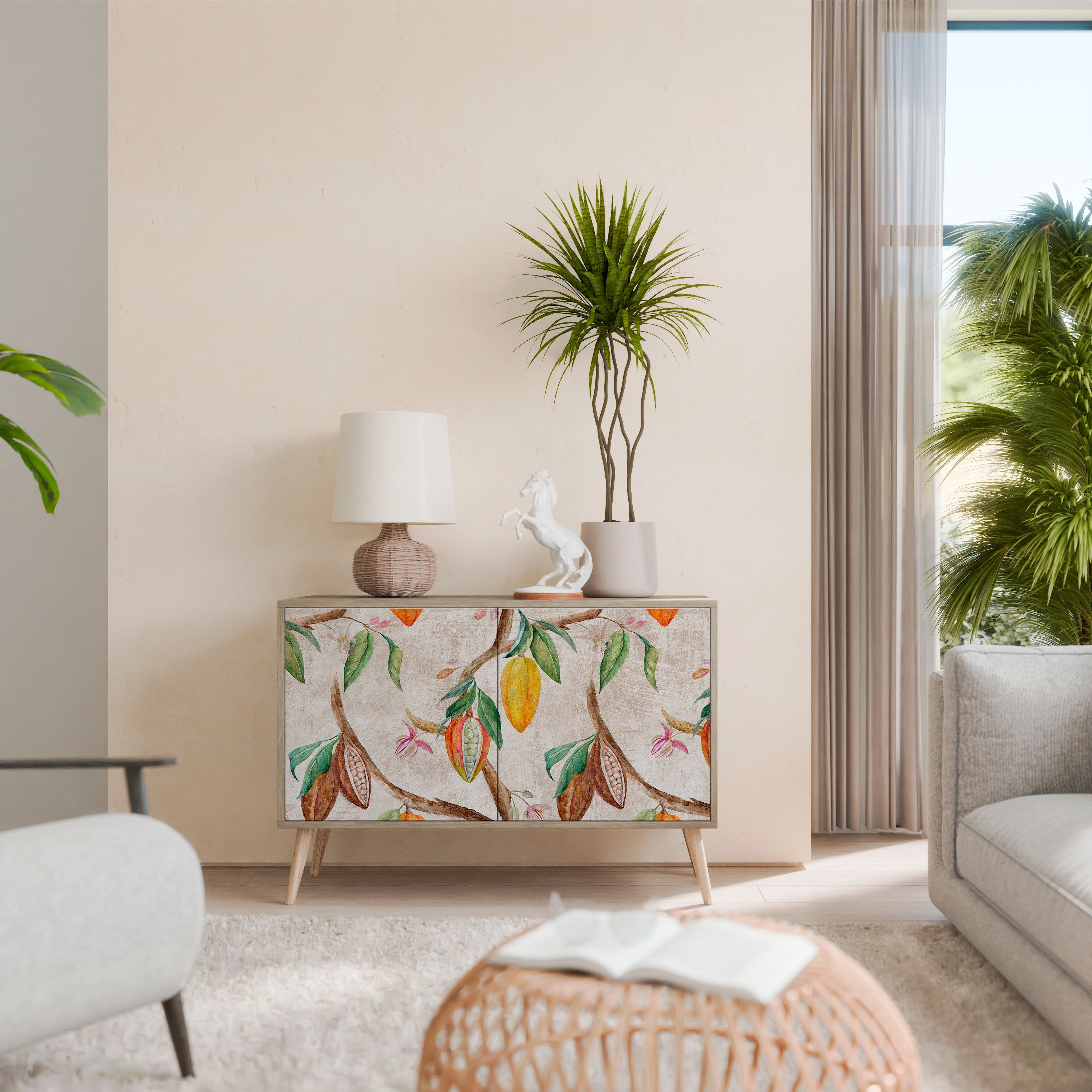 COCOA FRUITS Sideboard mit 2 Türen in Eichenoptik