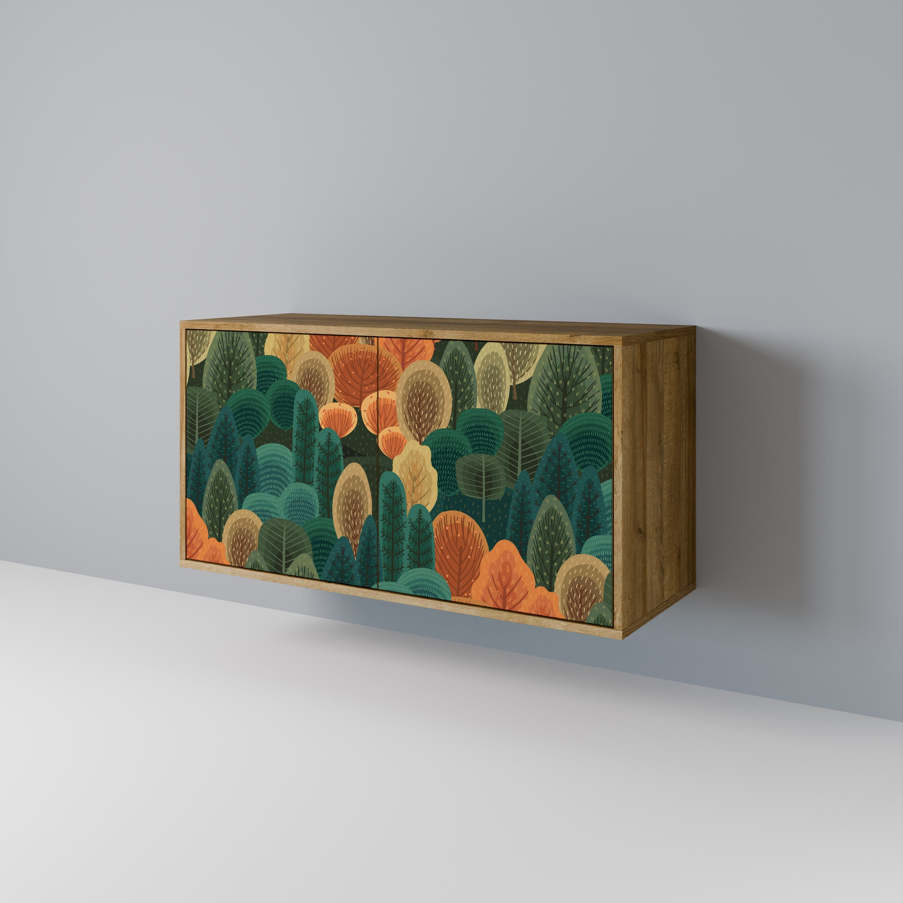 AUTUMN KALEIDOSCOPE Sideboard mit 2 Türen in Eichenoptik