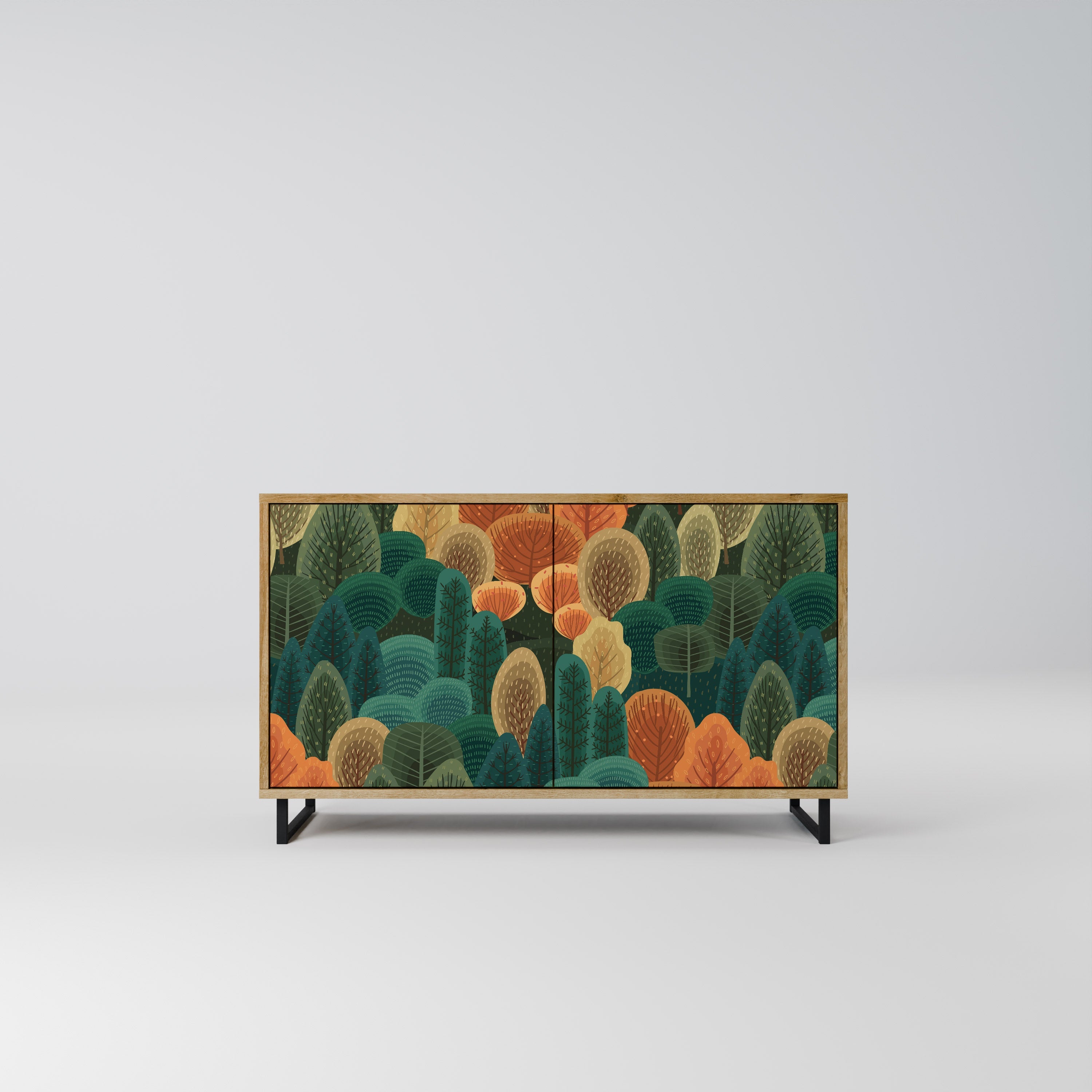 AUTUMN KALEIDOSCOPE Sideboard mit 2 Türen in Eichenoptik