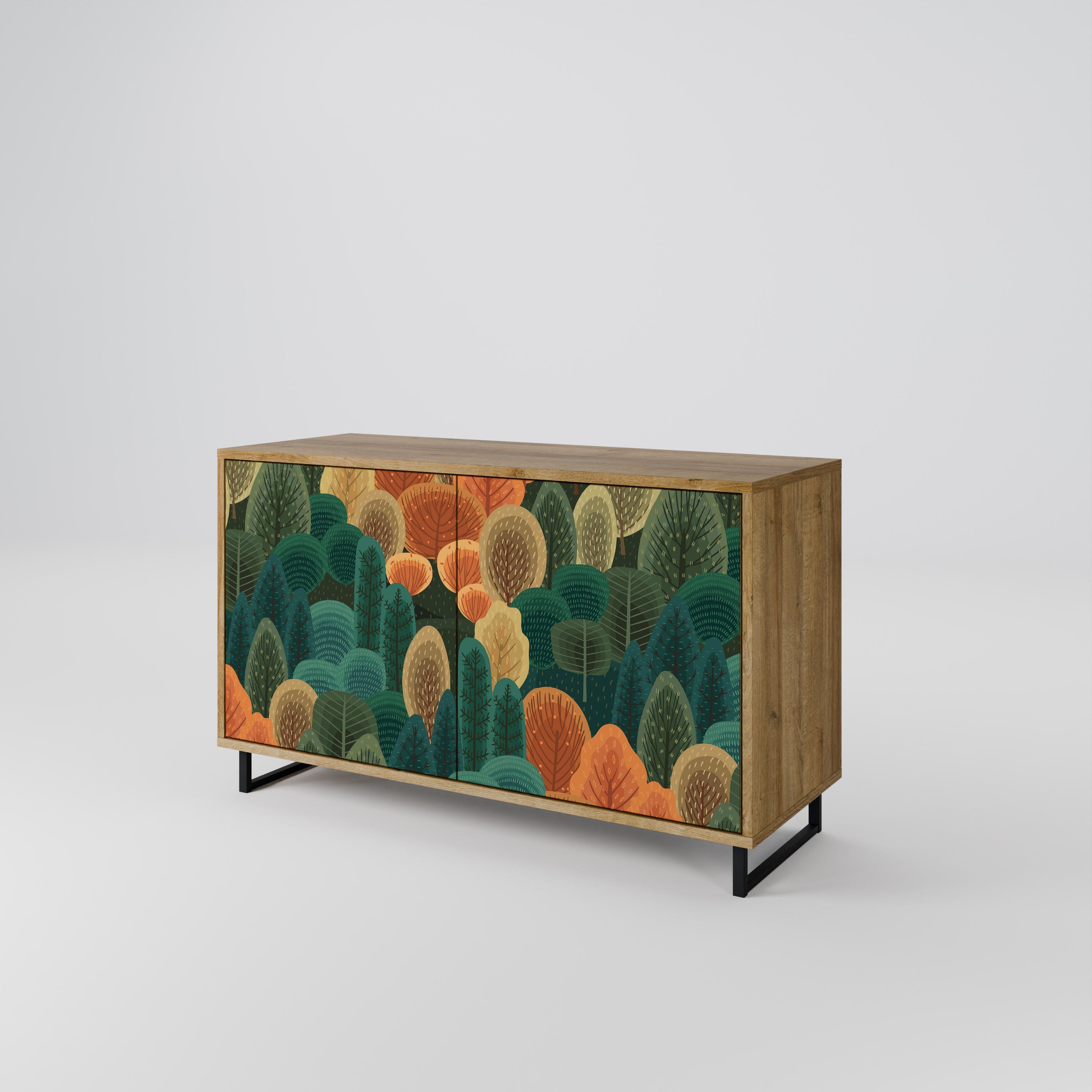 AUTUMN KALEIDOSCOPE Sideboard mit 2 Türen in Eichenoptik