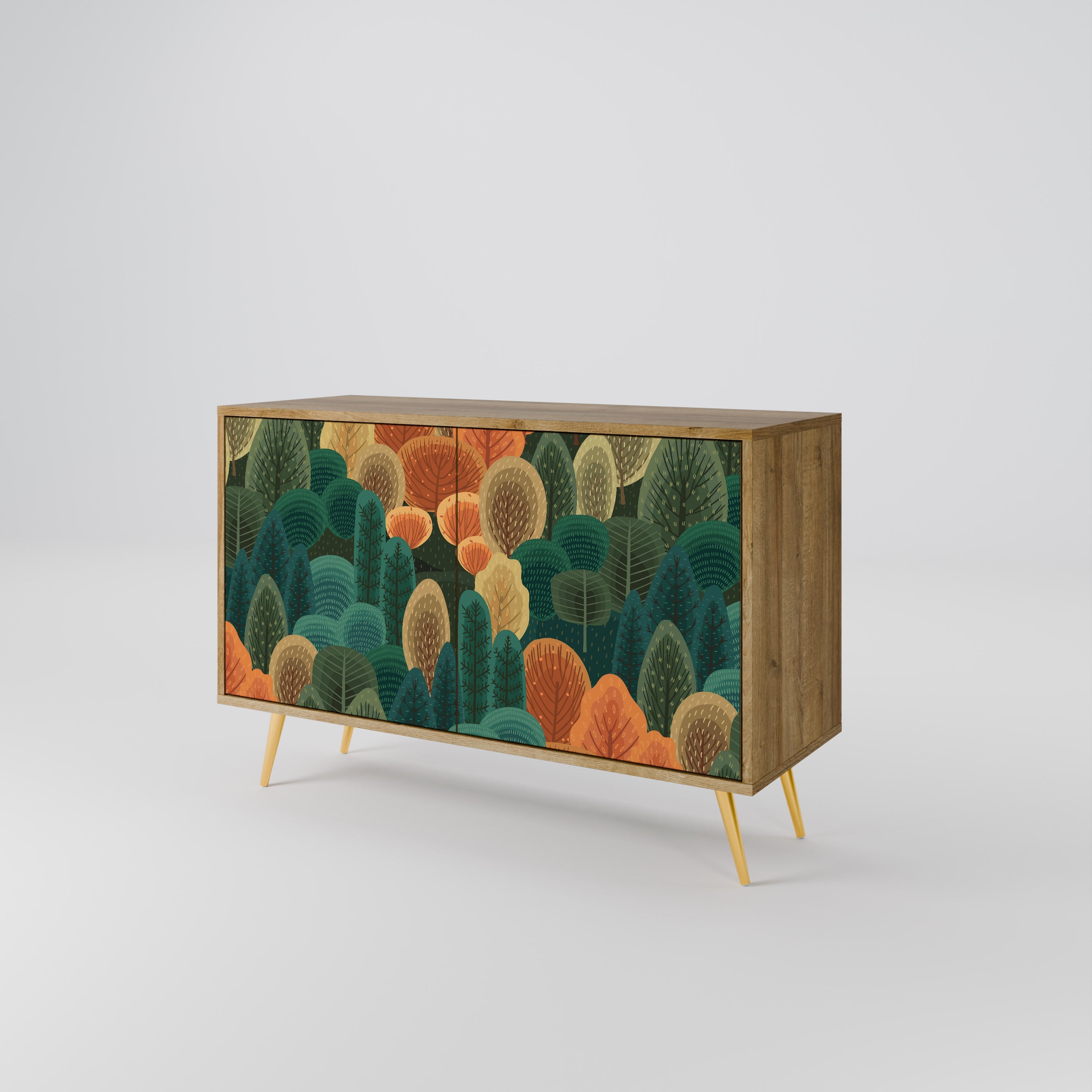 AUTUMN KALEIDOSCOPE Sideboard mit 2 Türen in Eichenoptik