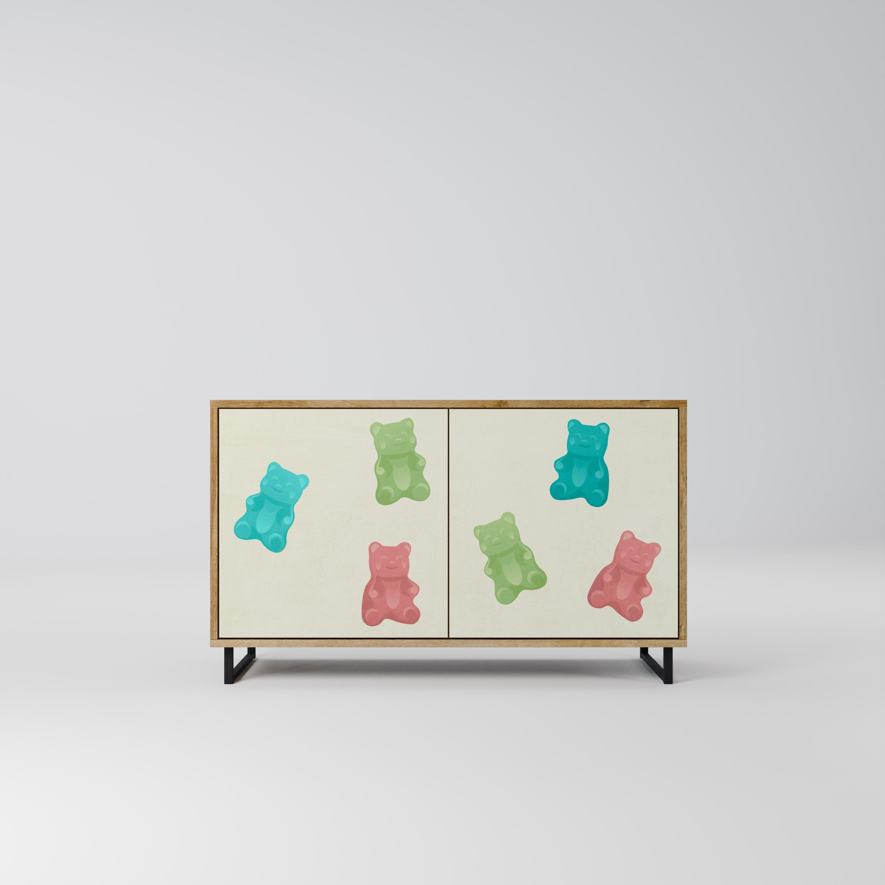 GUMMY BEARS Sideboard mit 2 Türen in Eichenoptik