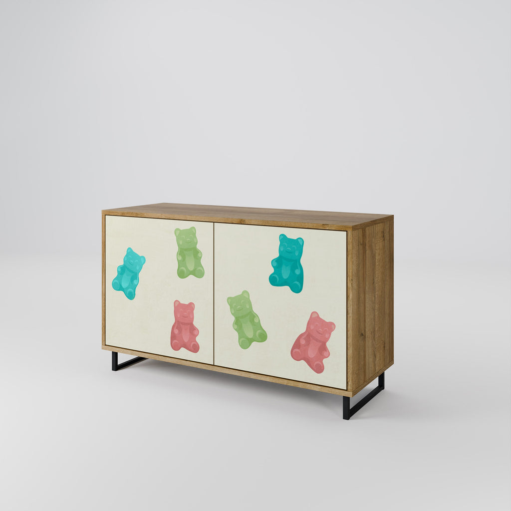 GUMMY BEARS Sideboard mit 2 Türen in Eichenoptik