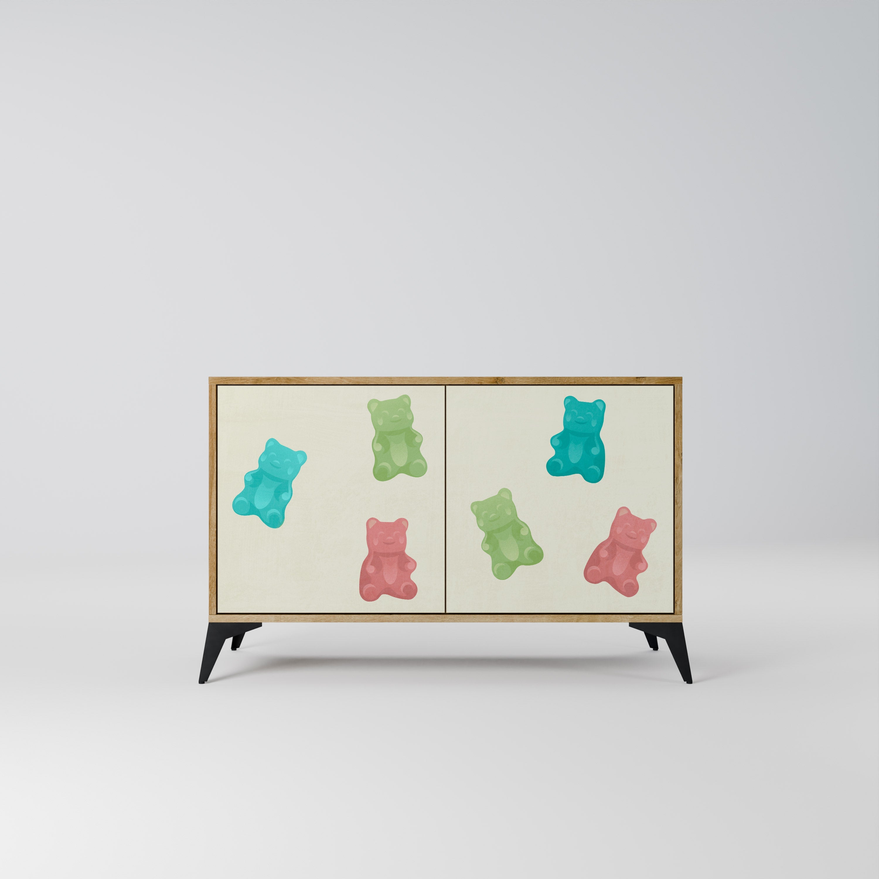 GUMMY BEARS Sideboard mit 2 Türen in Eichenoptik
