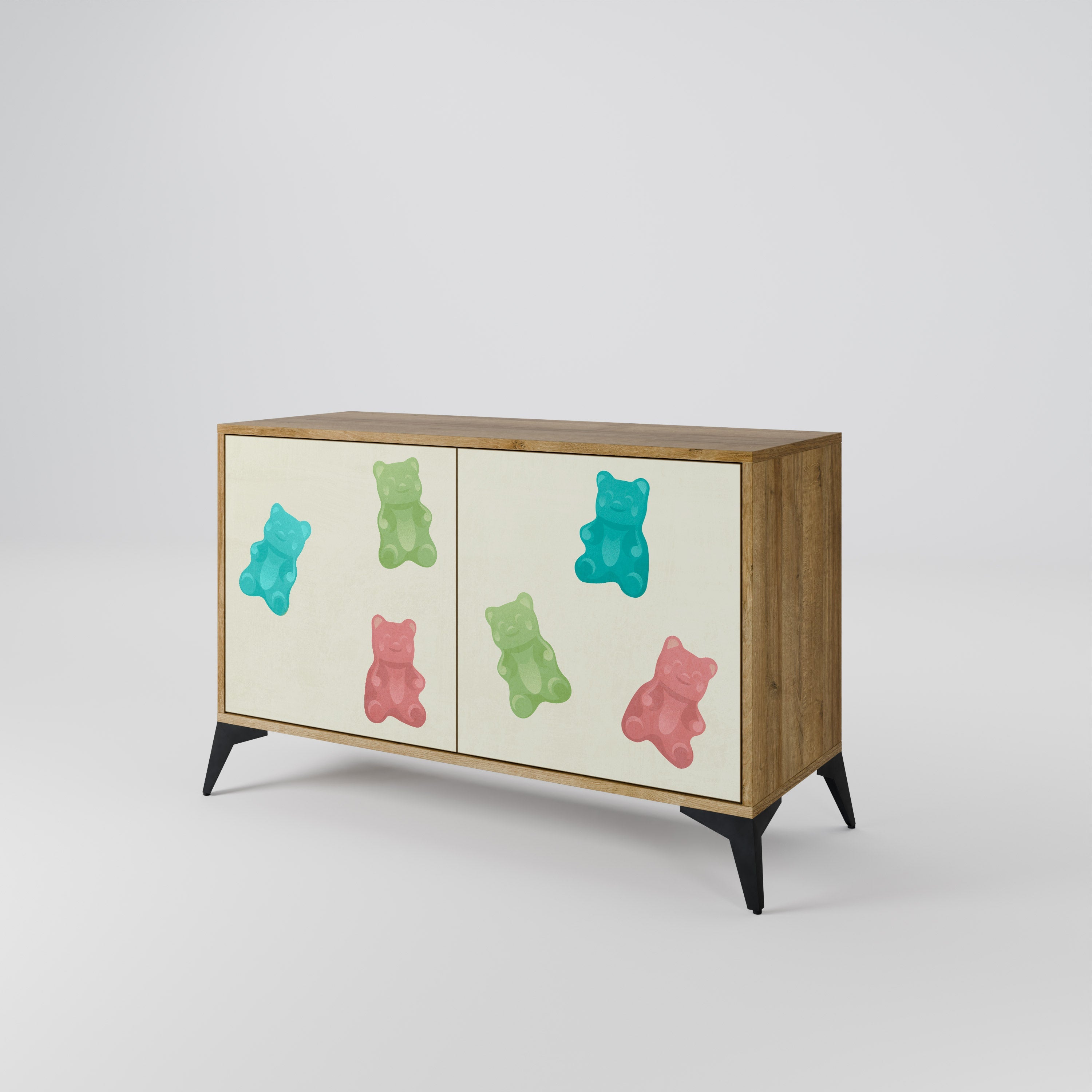 GUMMY BEARS Sideboard mit 2 Türen in Eichenoptik
