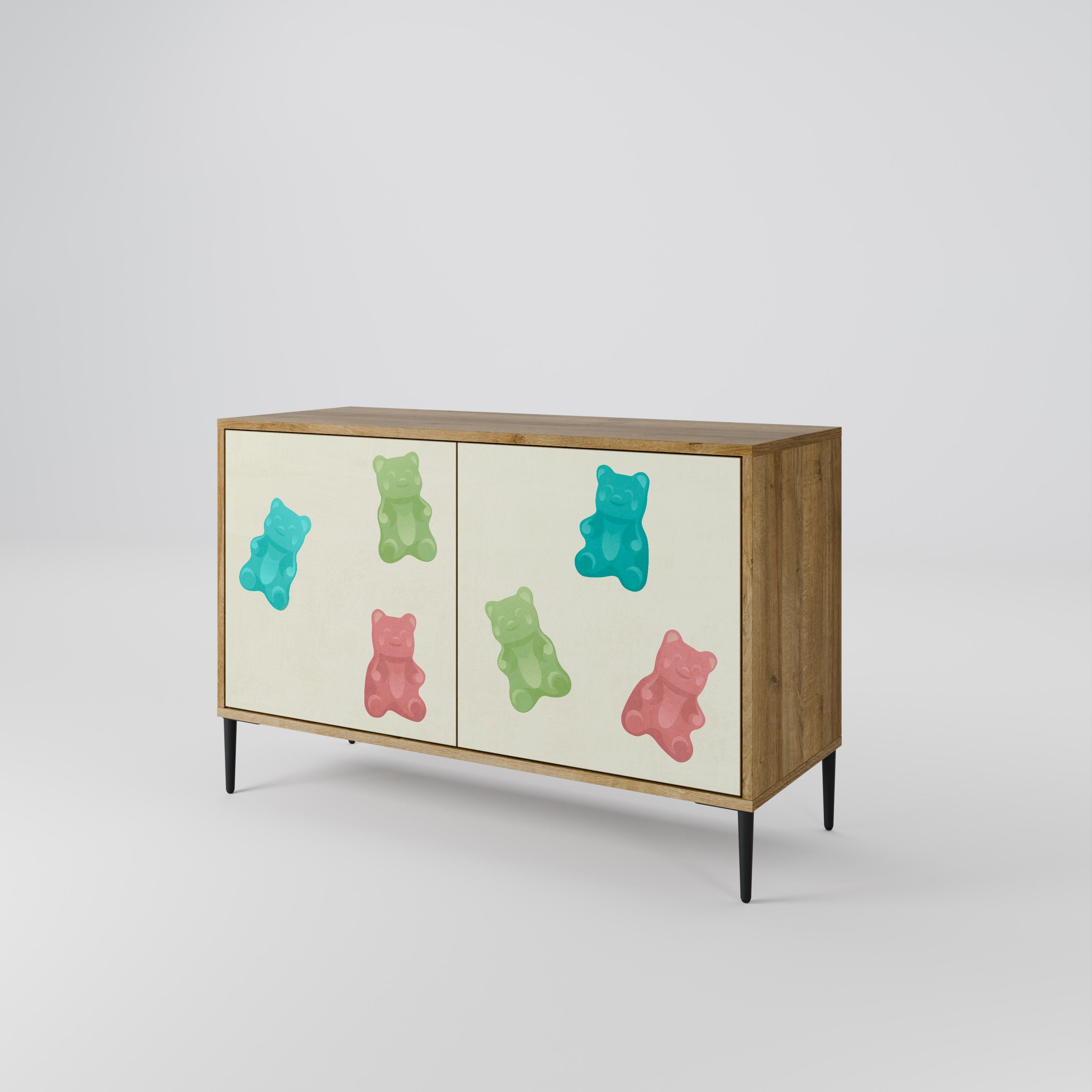 GUMMY BEARS Sideboard mit 2 Türen in Eichenoptik