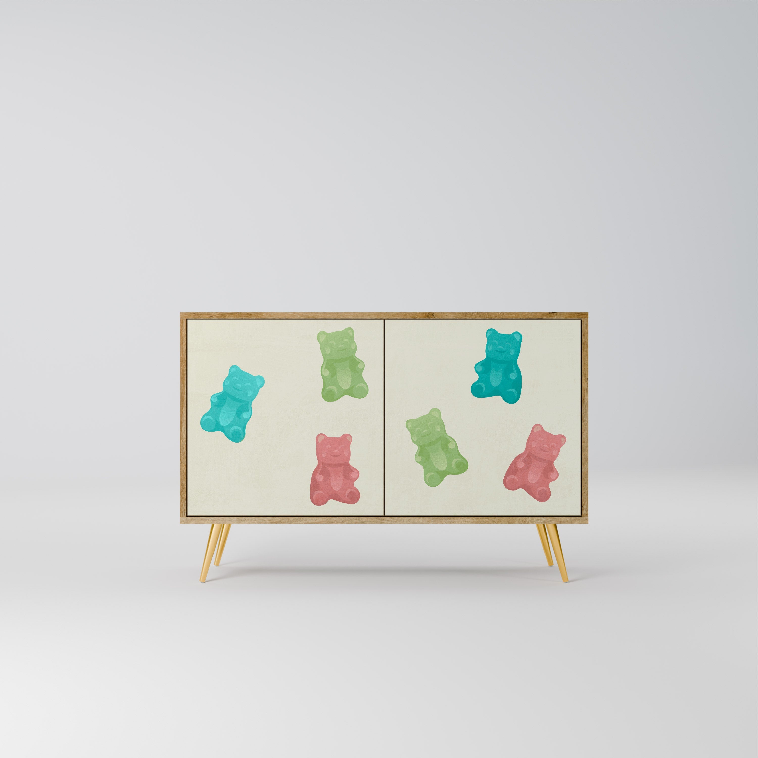 GUMMY BEARS Sideboard mit 2 Türen in Eichenoptik