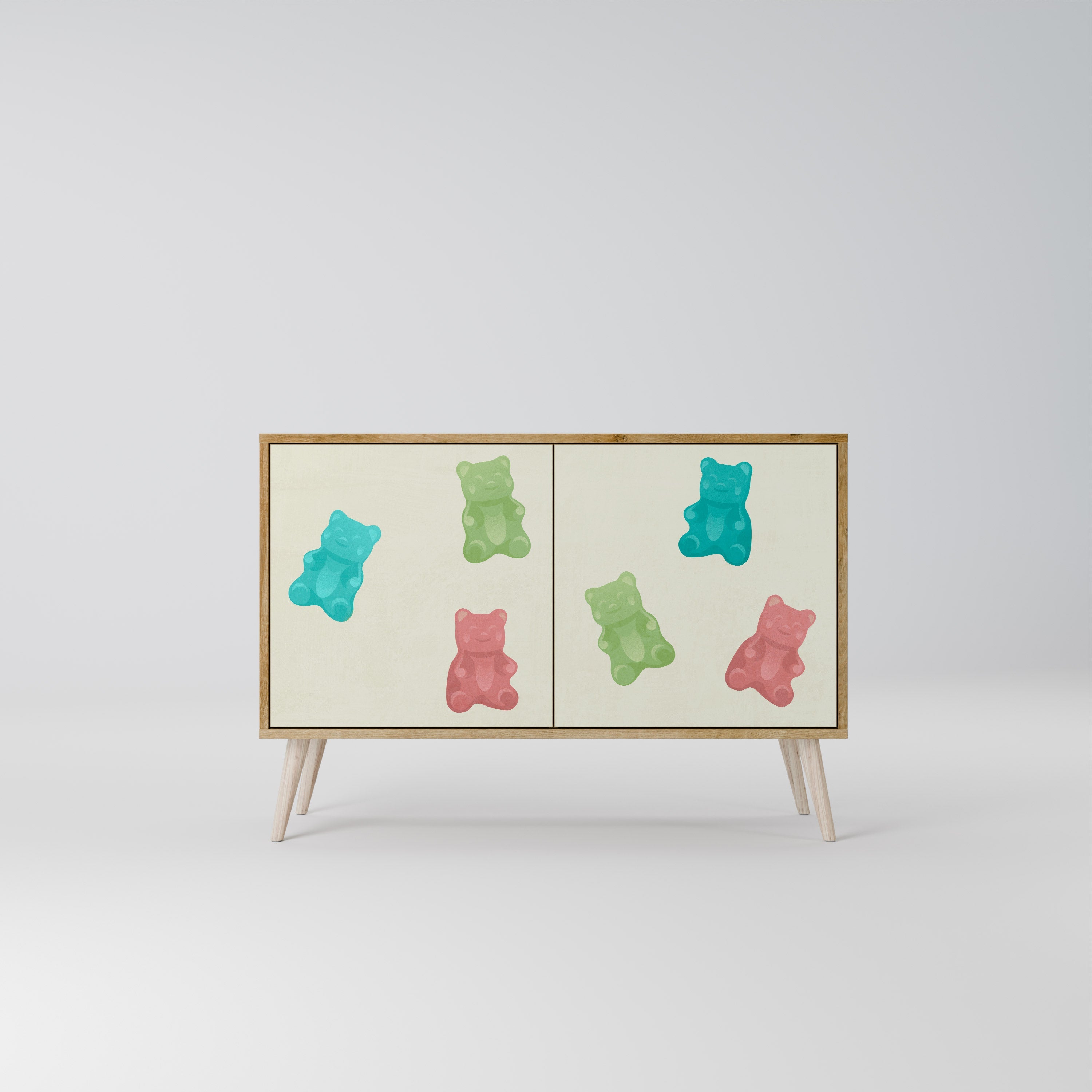 GUMMY BEARS Sideboard mit 2 Türen in Eichenoptik