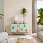 GUMMY BEARS 2-Door Sideboard in Oak Effect