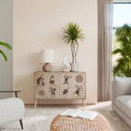 AFRICAN STYLE Sideboard mit 2 Türen in Eiche-Optik