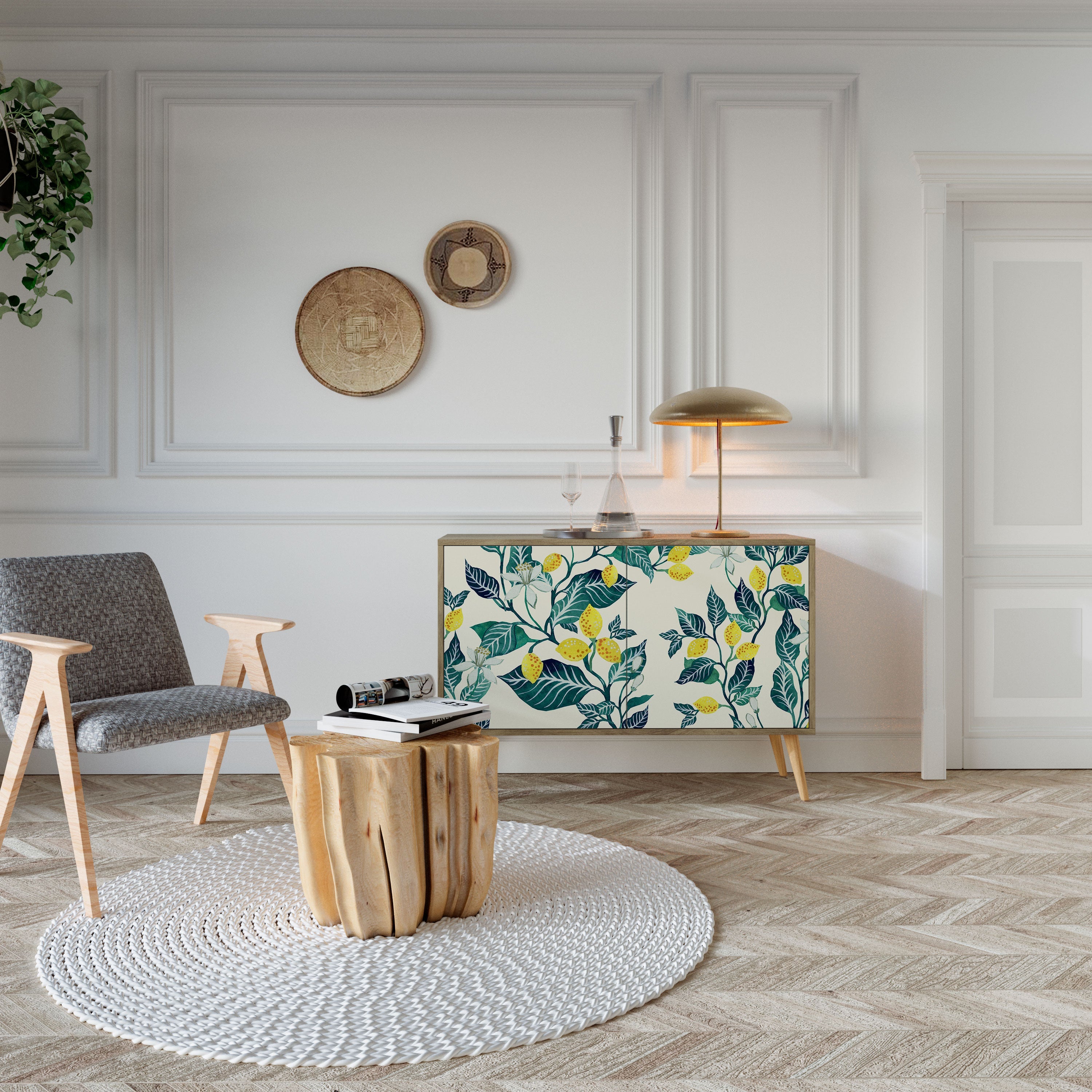 LEMON TREE Sideboard mit 2 Türen in Eichenoptik