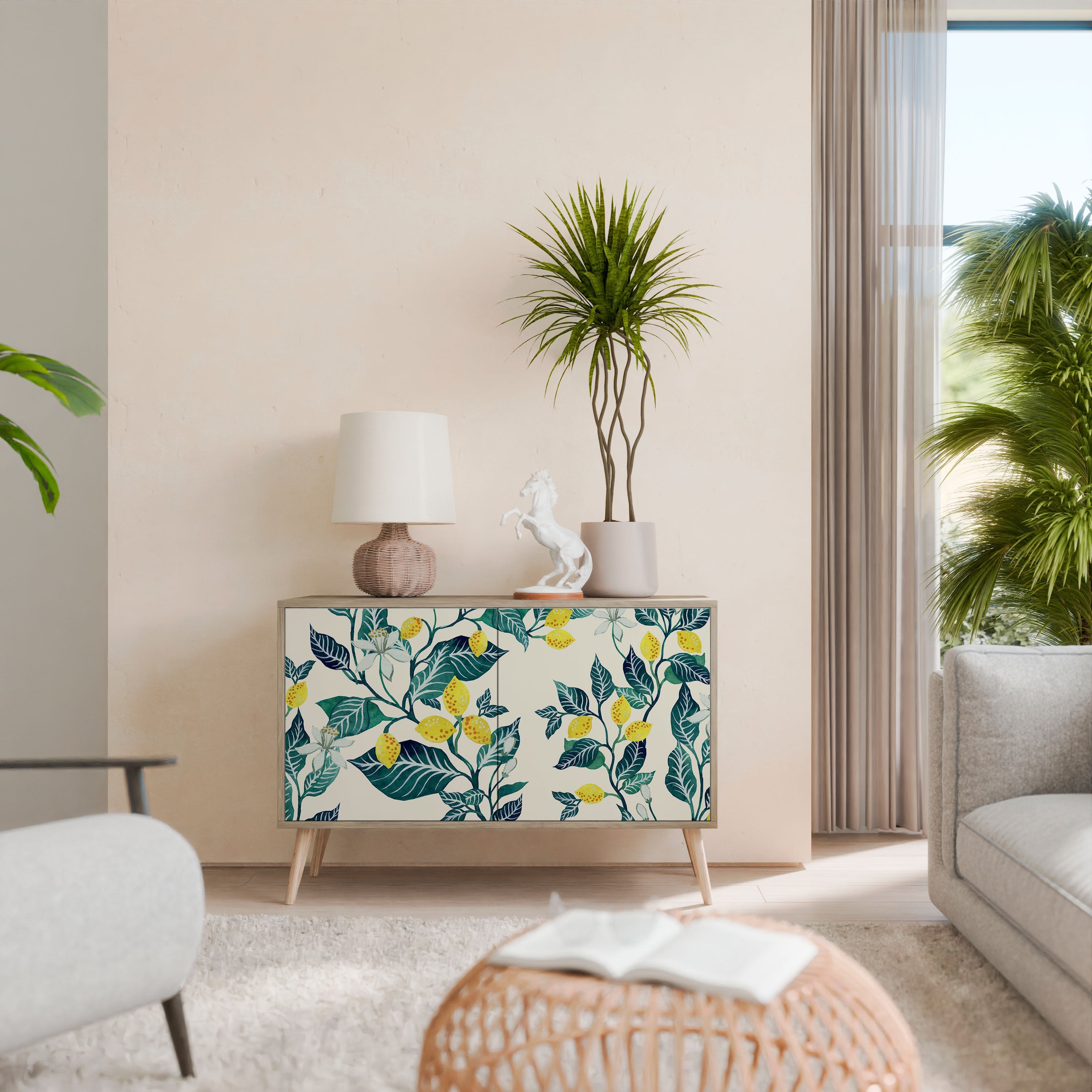 LEMON TREE Sideboard mit 2 Türen in Eichenoptik