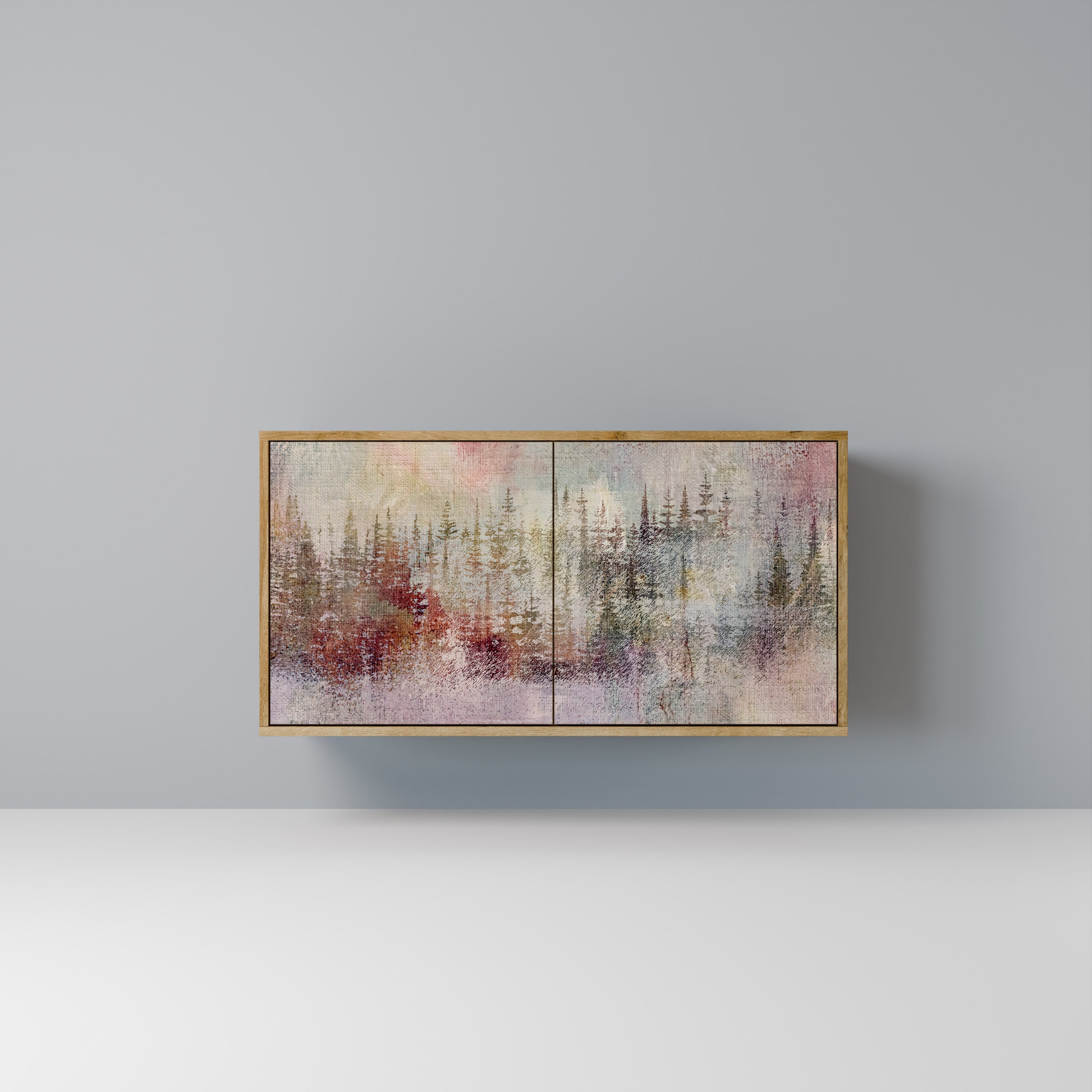 VEILED SUMMIT Sideboard mit 2 Türen in Eichenoptik