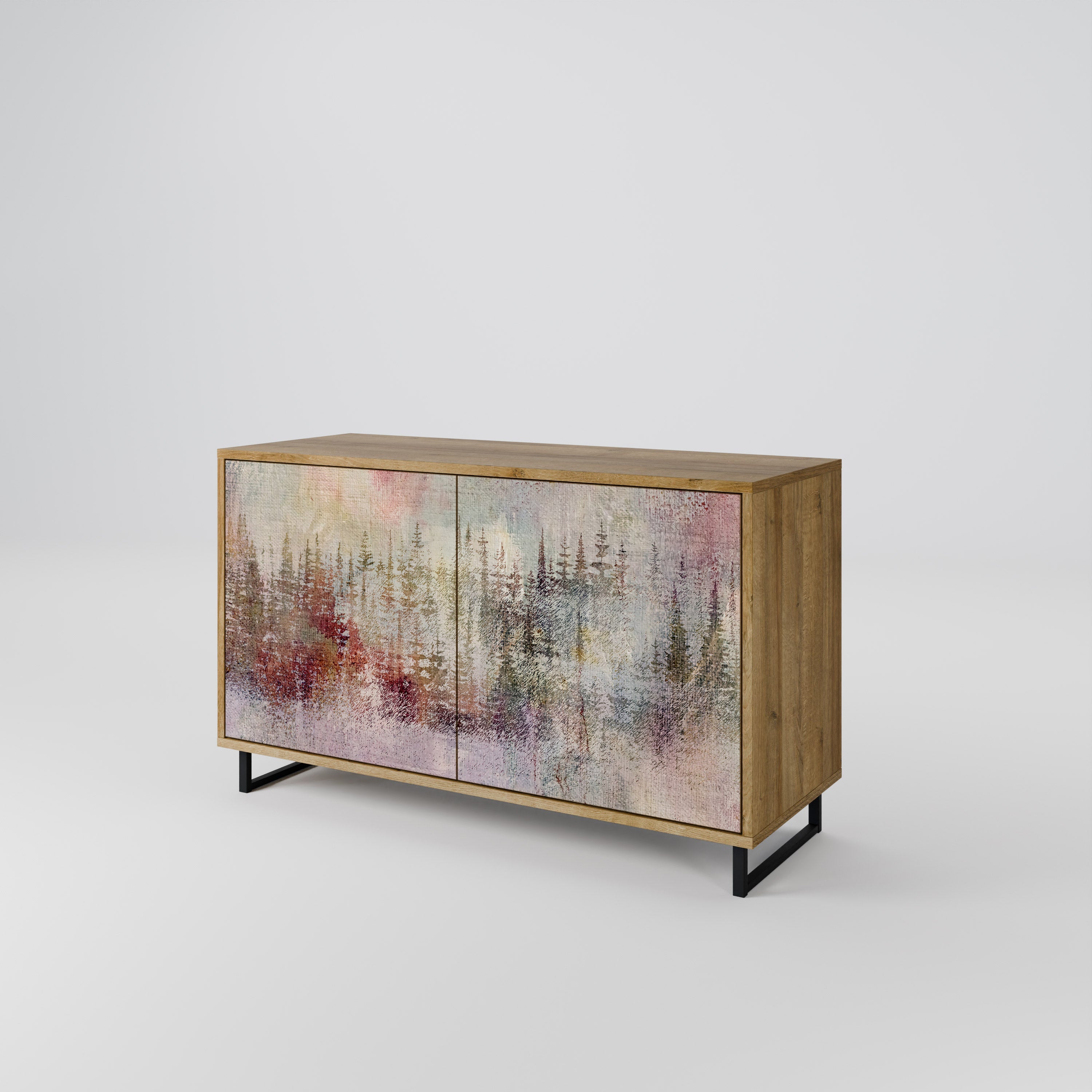 VEILED SUMMIT Sideboard mit 2 Türen in Eichenoptik