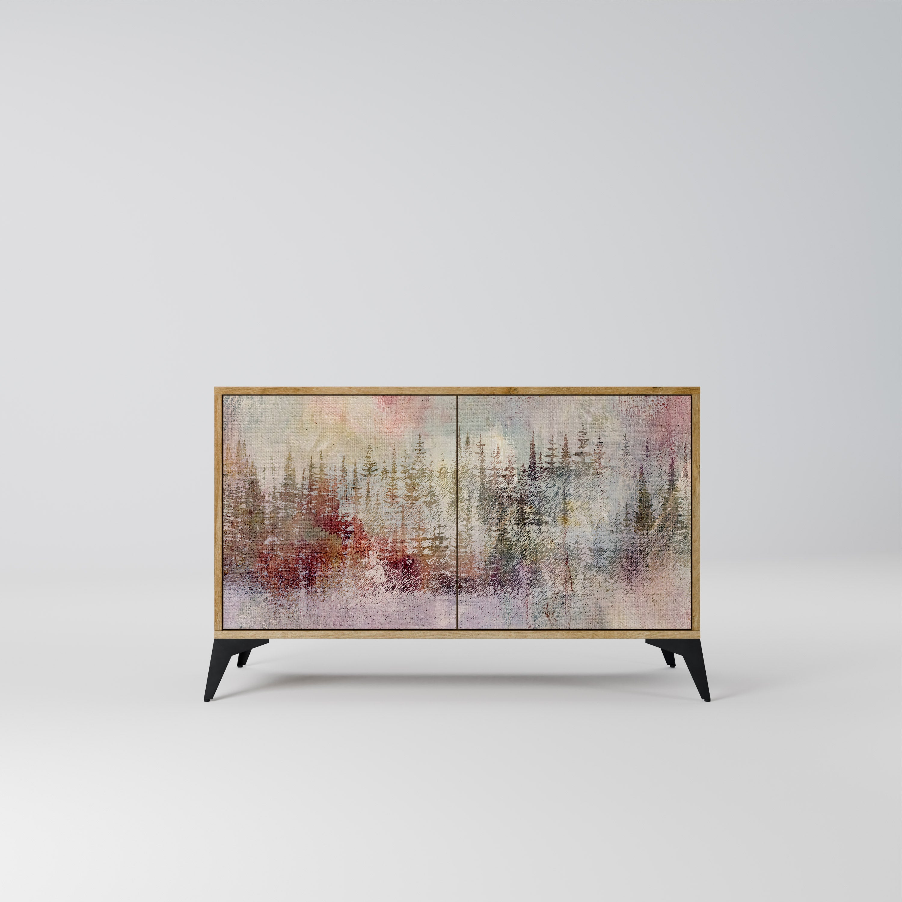 VEILED SUMMIT Sideboard mit 2 Türen in Eichenoptik