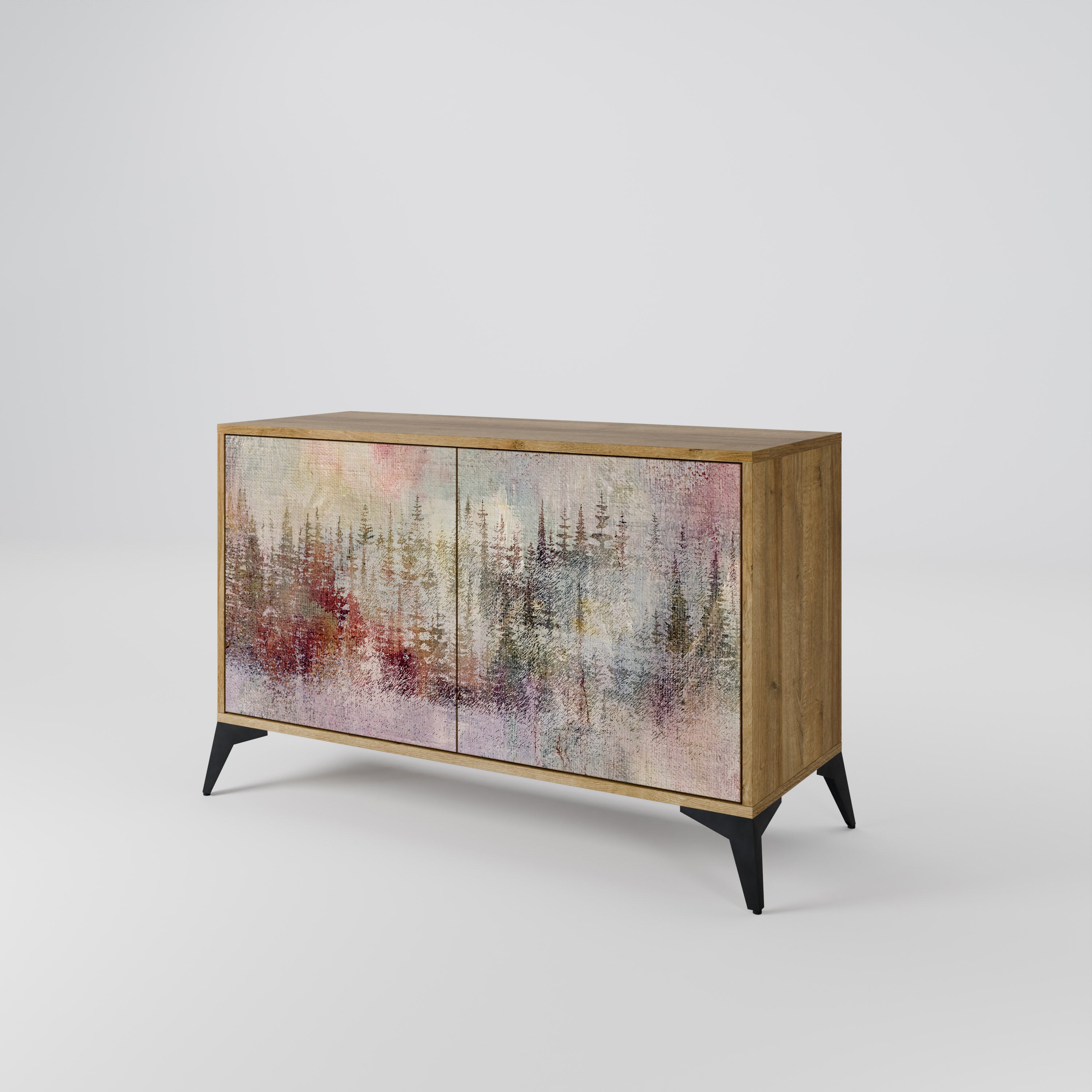 VEILED SUMMIT Sideboard mit 2 Türen in Eichenoptik