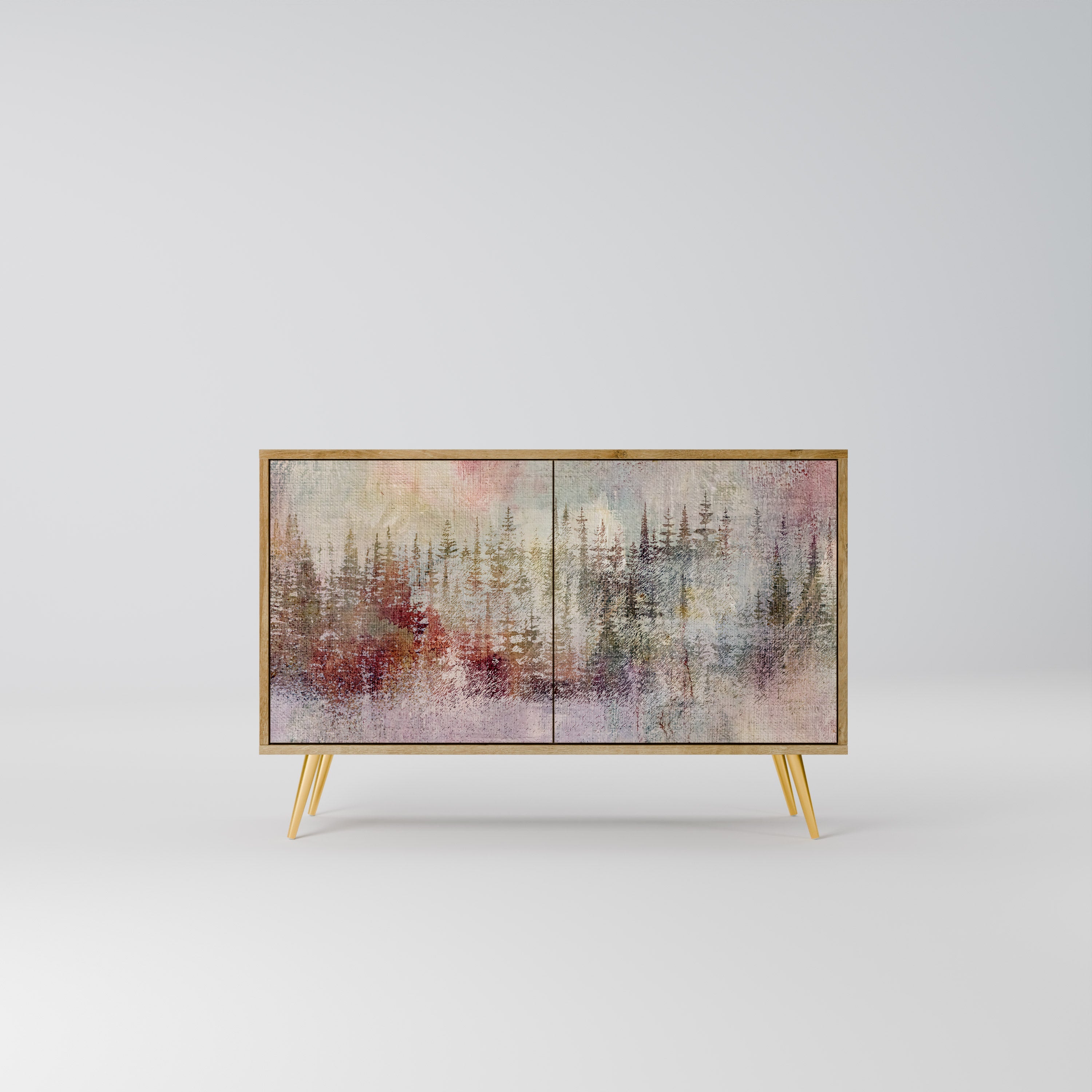 VEILED SUMMIT Sideboard mit 2 Türen in Eichenoptik