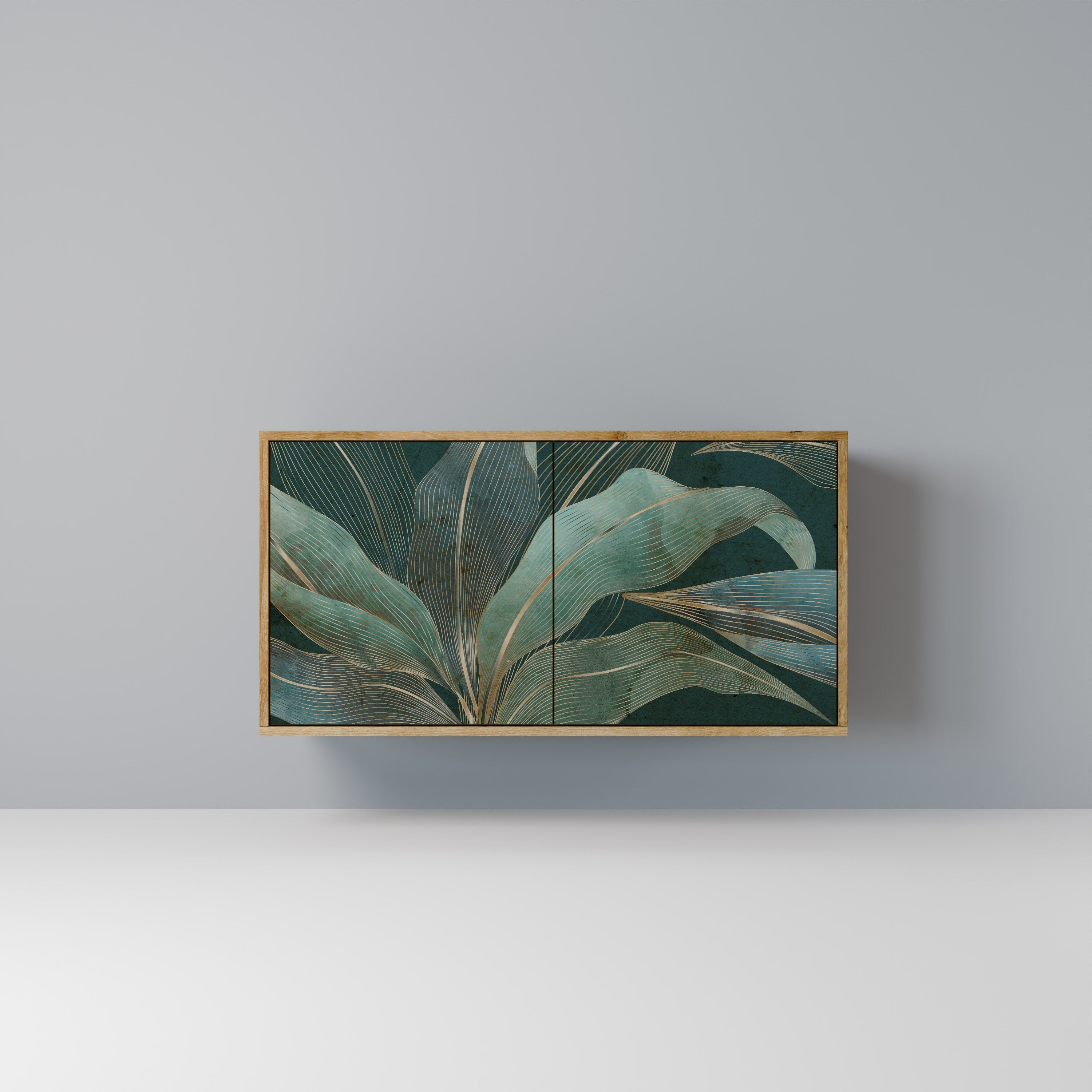 ROYAL GREEN Sideboard mit 2 Türen in Eichenoptik