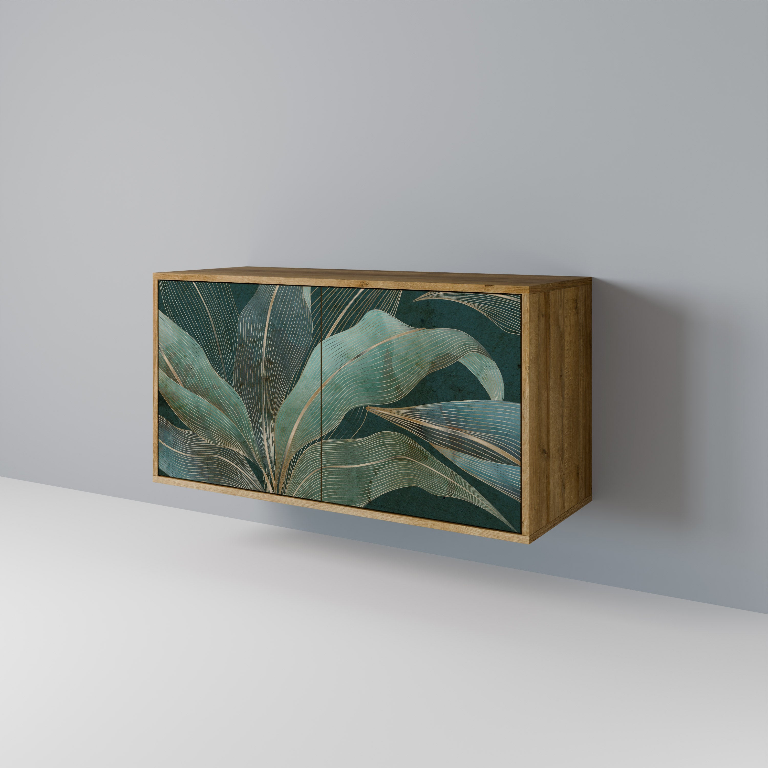 ROYAL GREEN Sideboard mit 2 Türen in Eichenoptik