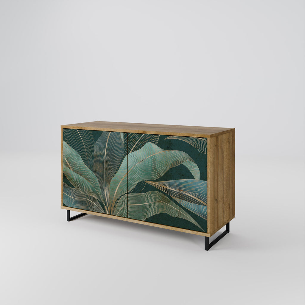 ROYAL GREEN Sideboard mit 2 Türen in Eichenoptik
