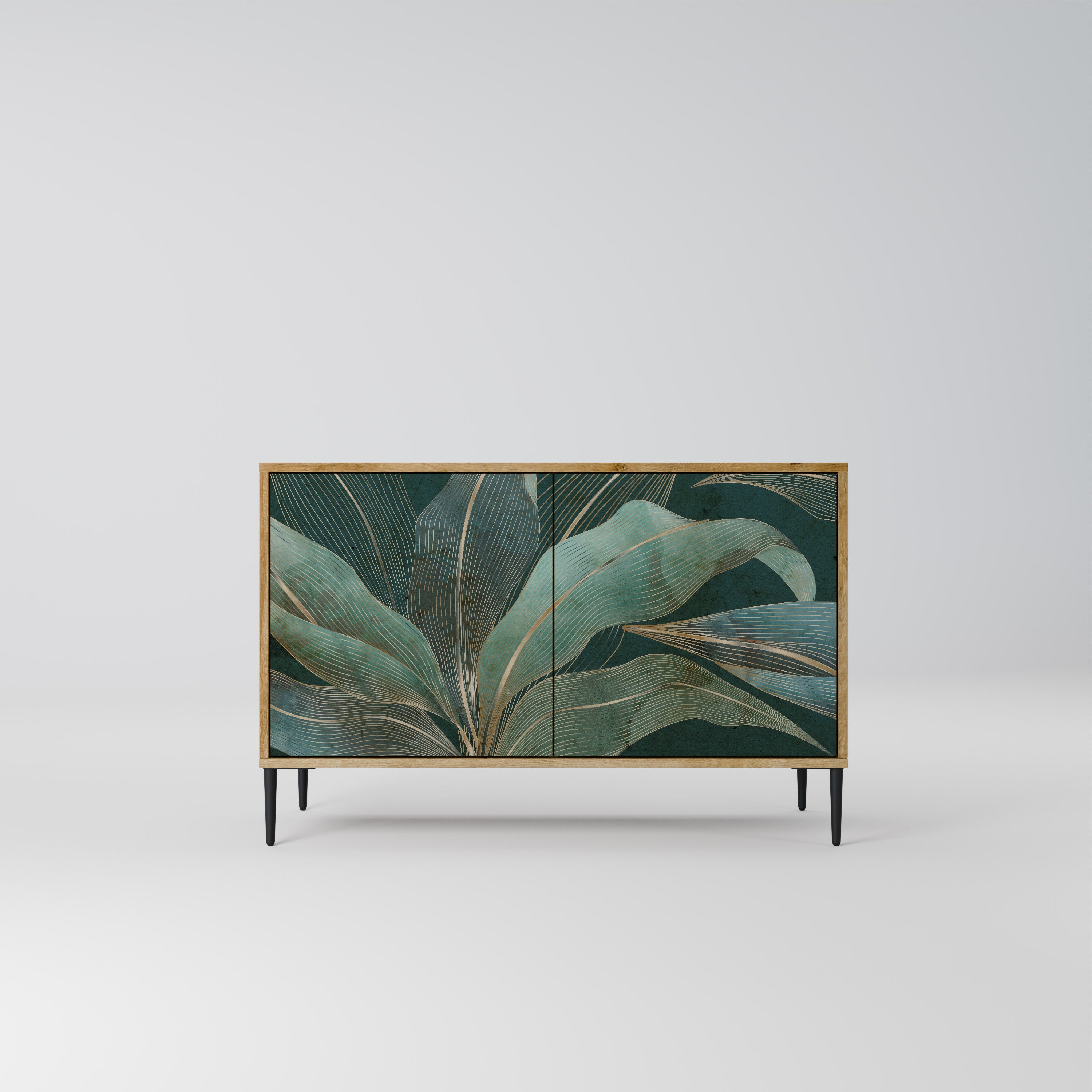 ROYAL GREEN Sideboard mit 2 Türen in Eichenoptik