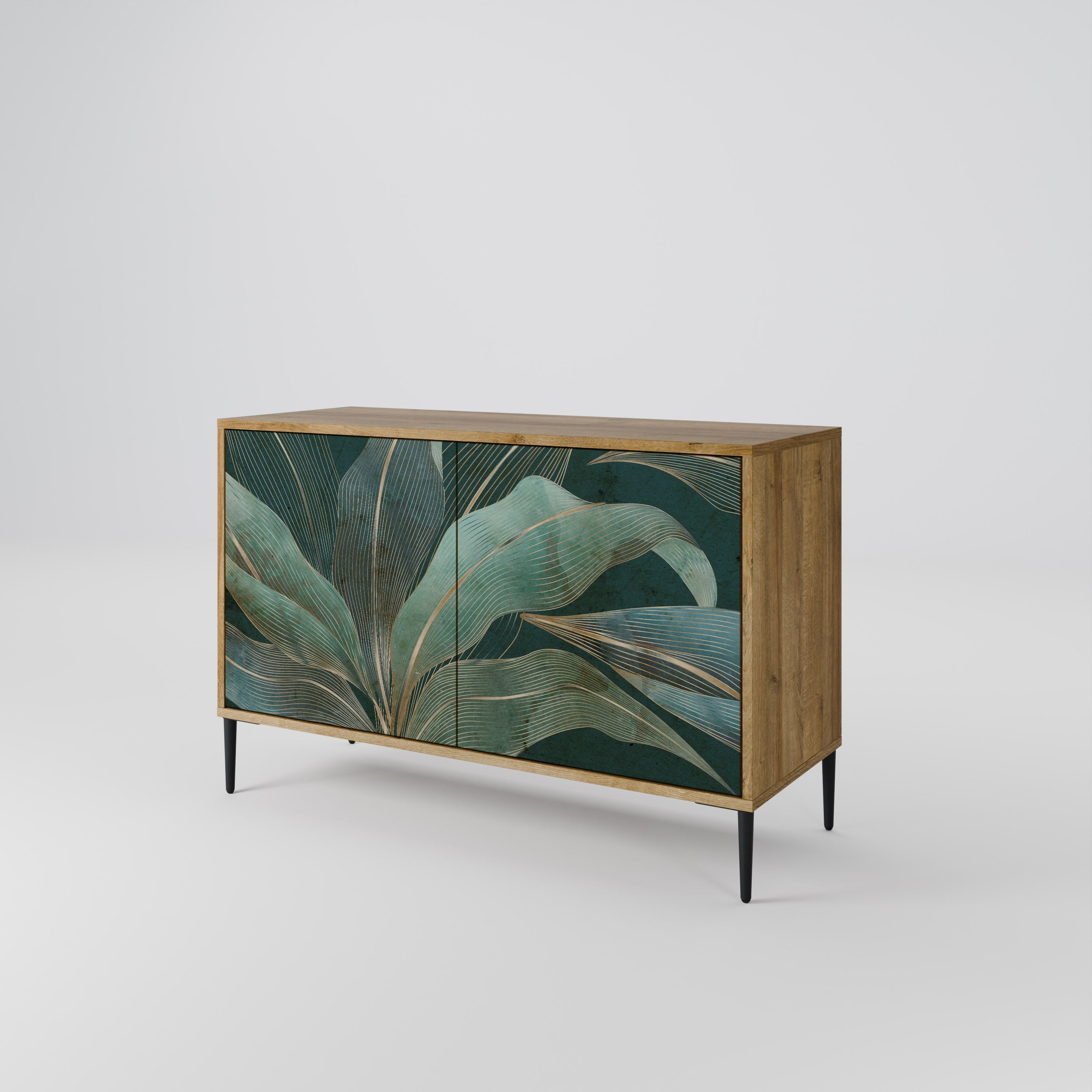 ROYAL GREEN Sideboard mit 2 Türen in Eichenoptik