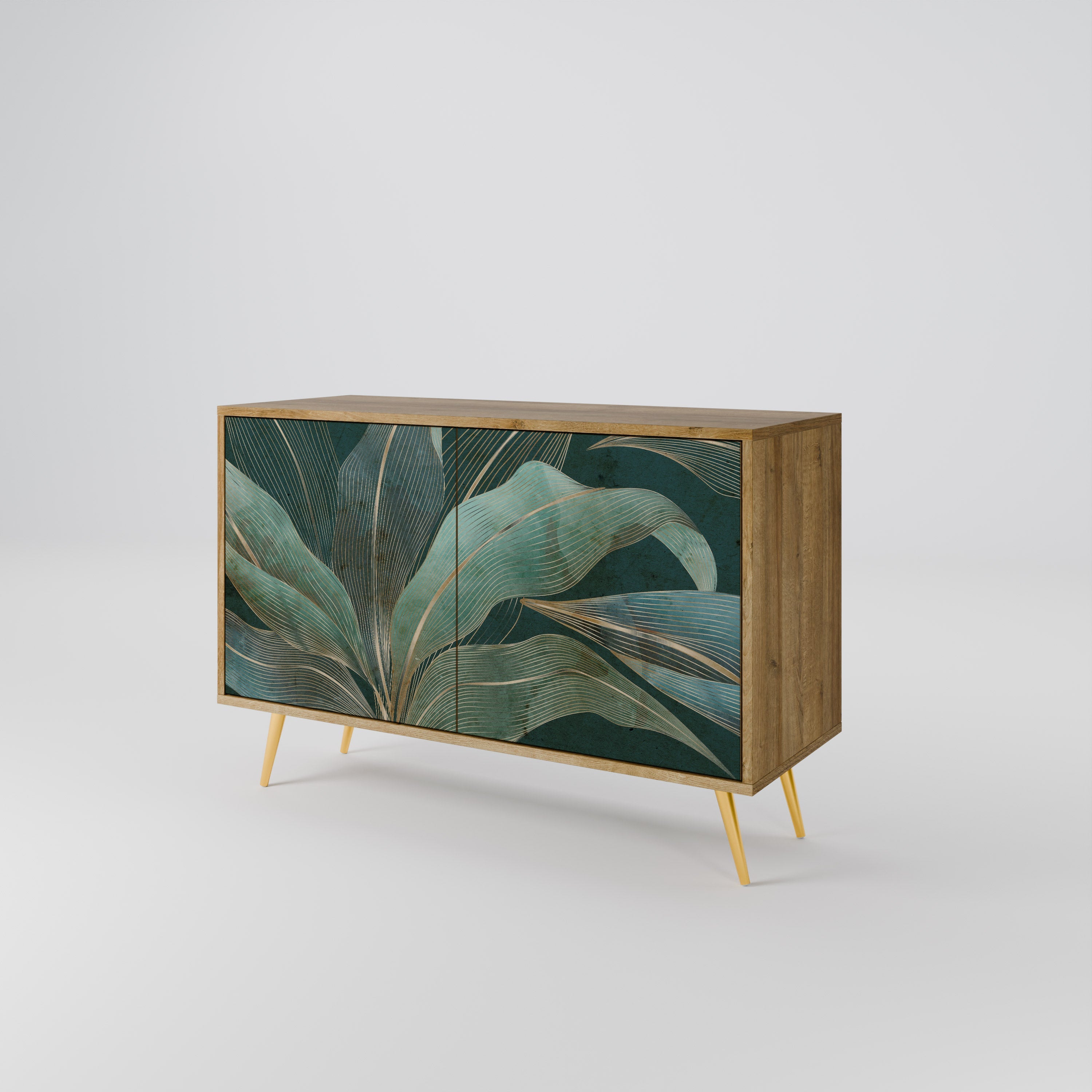 ROYAL GREEN Sideboard mit 2 Türen in Eichenoptik