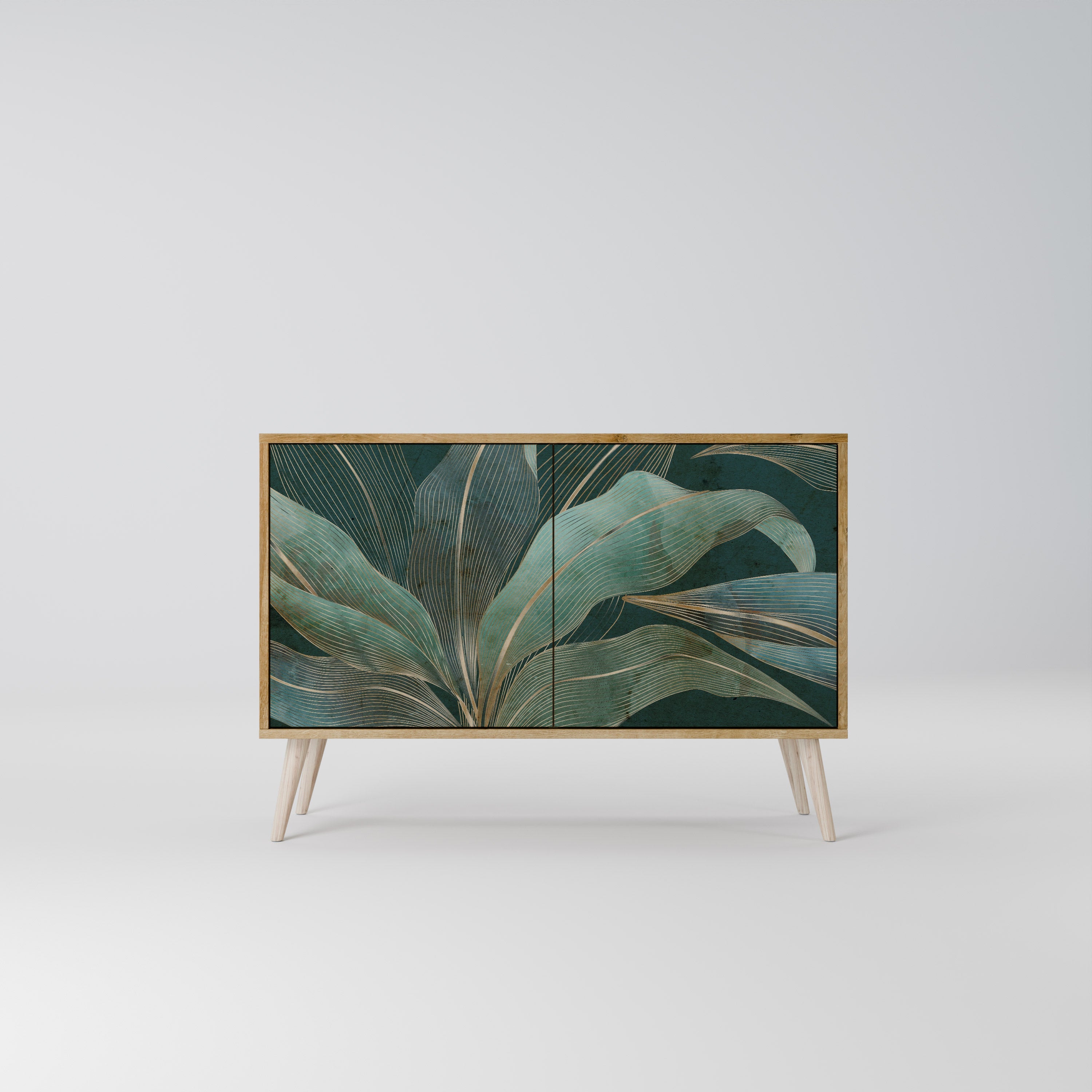 ROYAL GREEN Sideboard mit 2 Türen in Eichenoptik