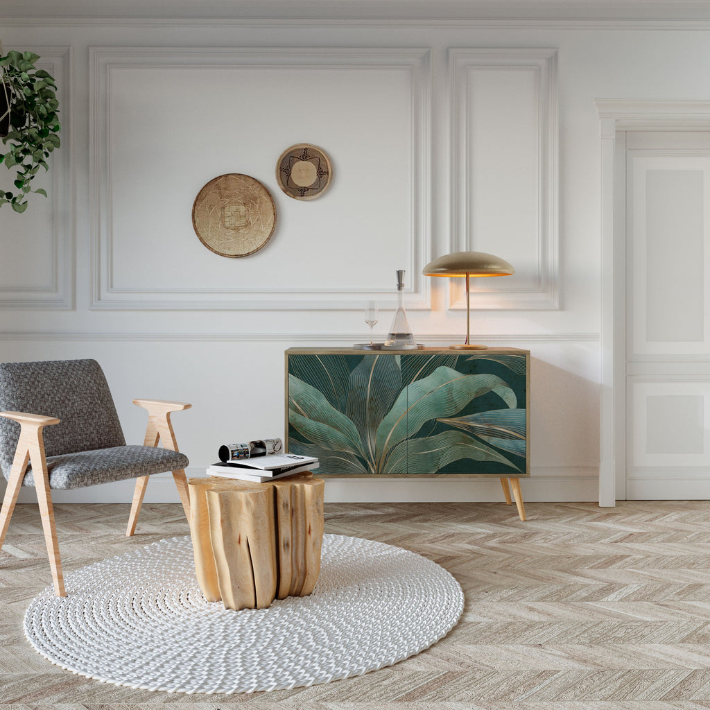 ROYAL GREEN Sideboard mit 2 Türen in Eichenoptik