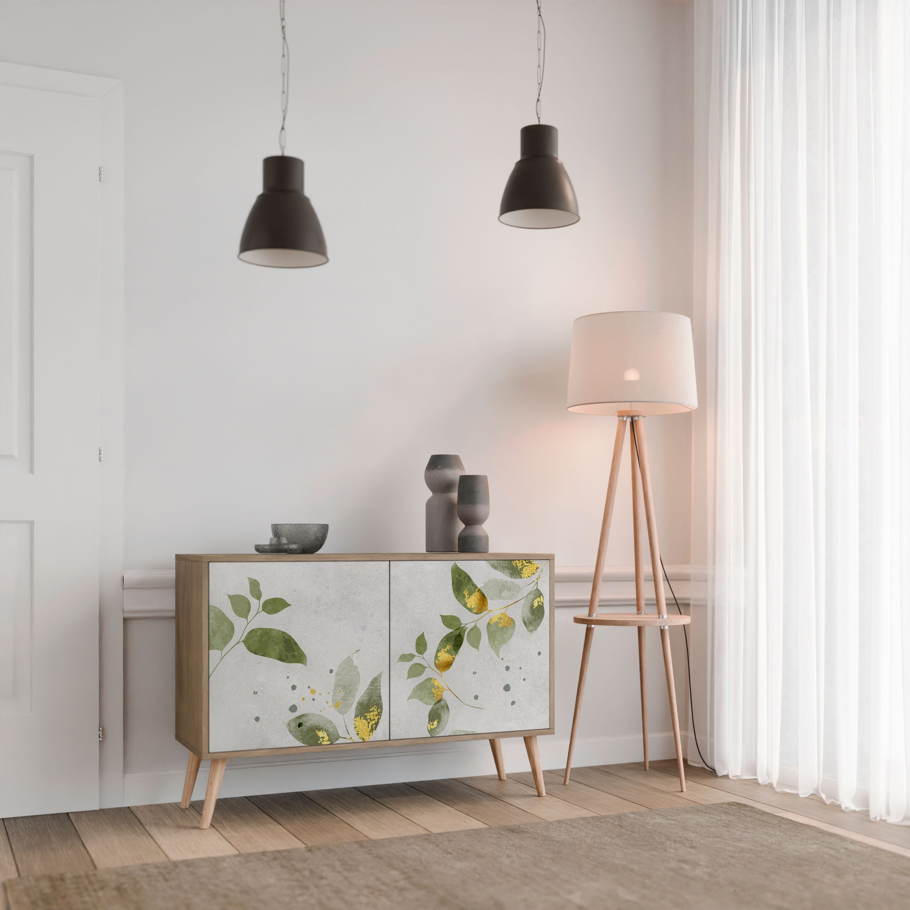 ELEGANT BOTANICS 2-türiges Sideboard in Eichenoptik