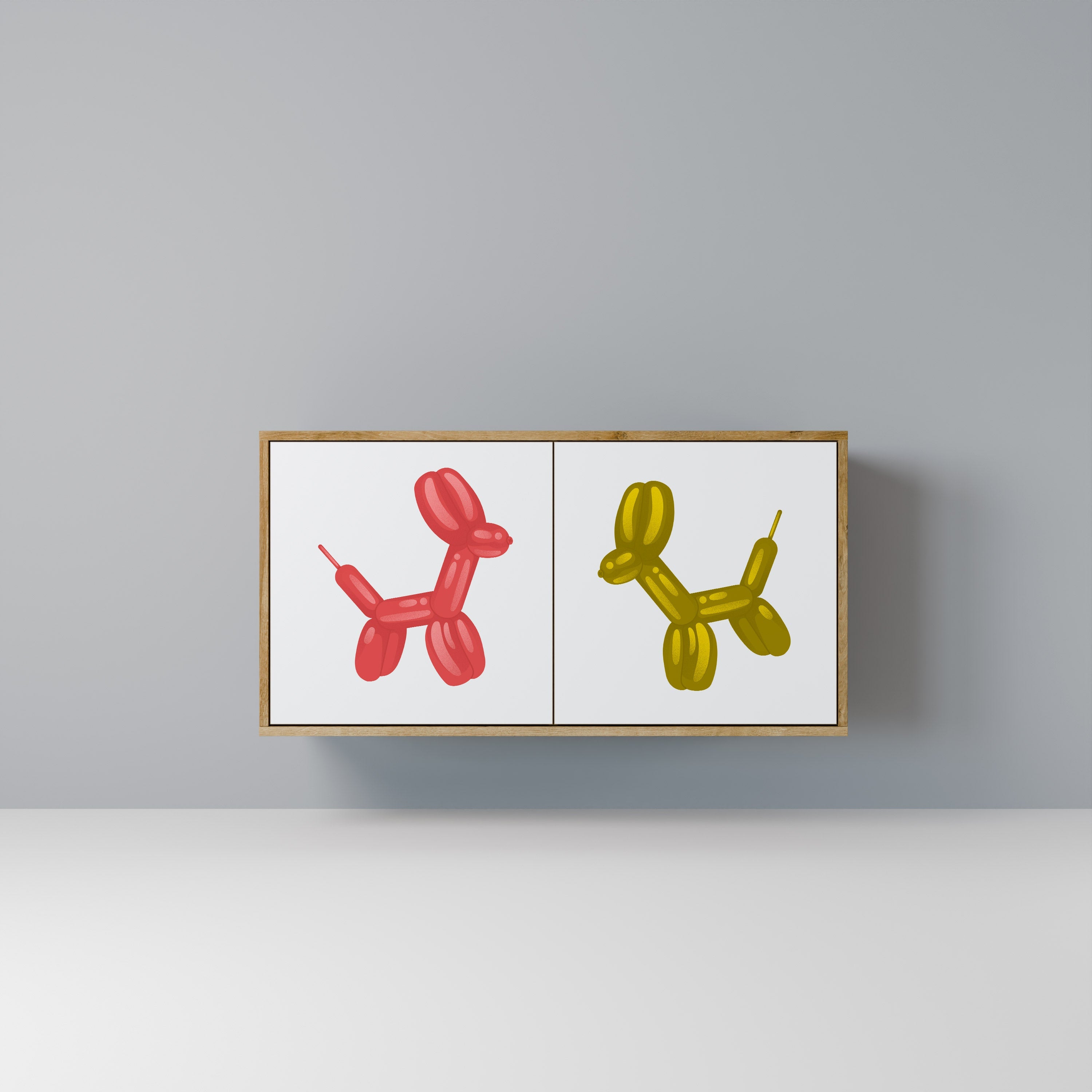 CHILDHOOD MEMORY Sideboard mit 2 Türen in Eichenoptik
