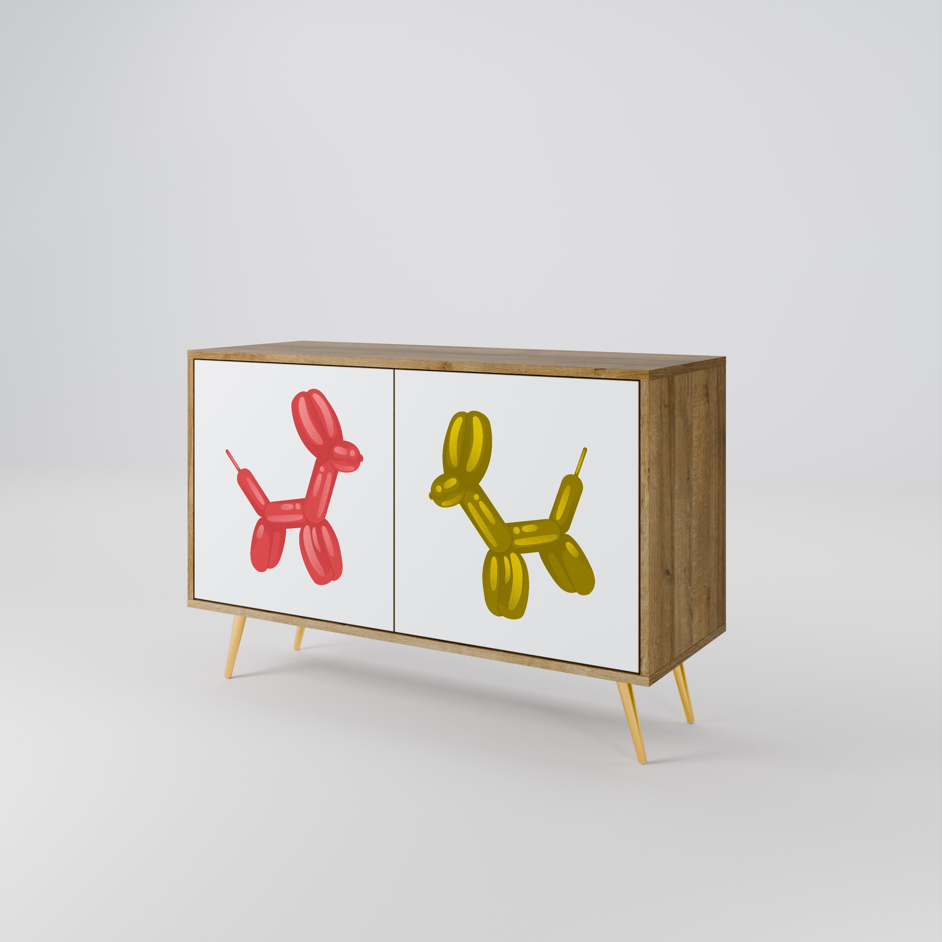 CHILDHOOD MEMORY Sideboard mit 2 Türen in Eichenoptik