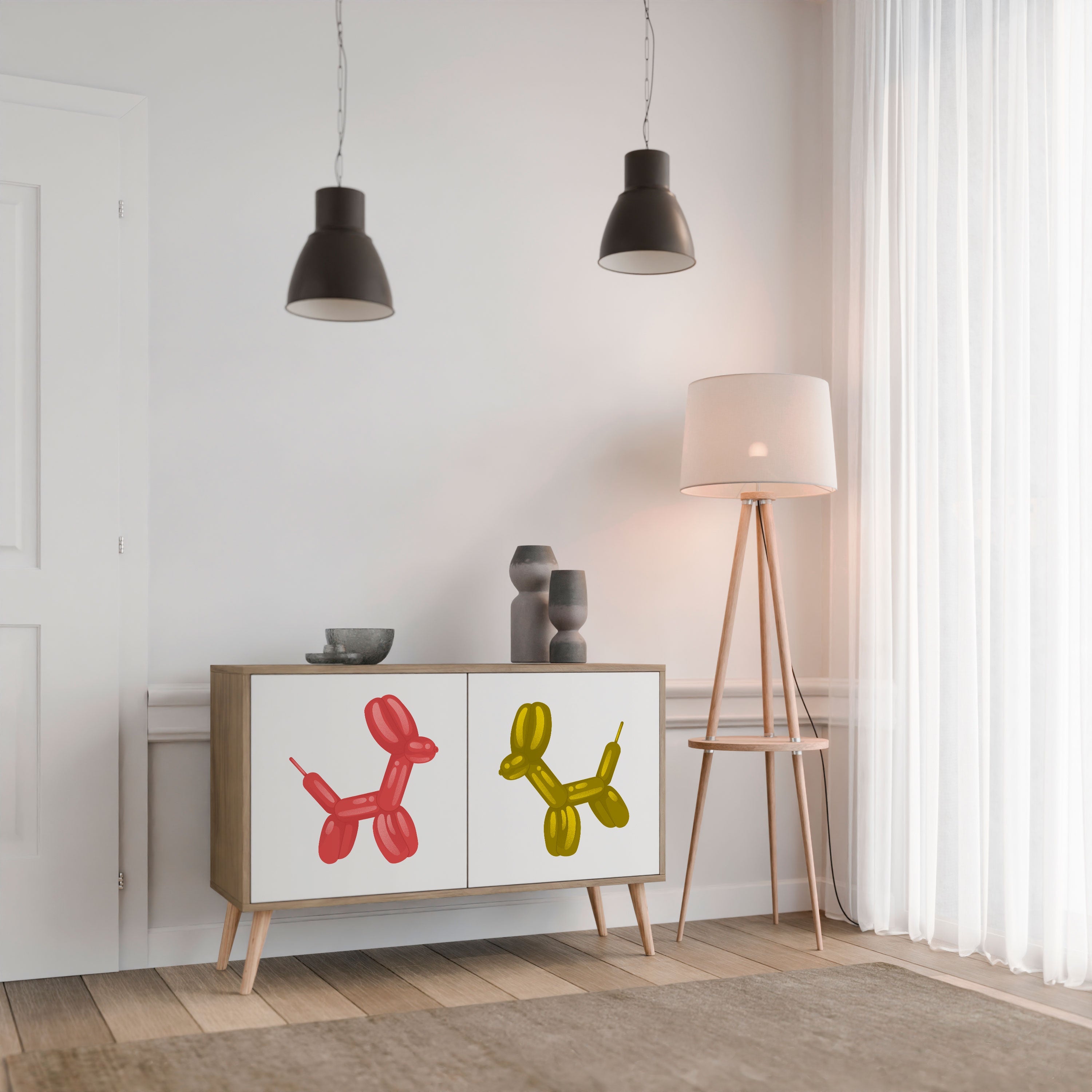 CHILDHOOD MEMORY Sideboard mit 2 Türen in Eichenoptik