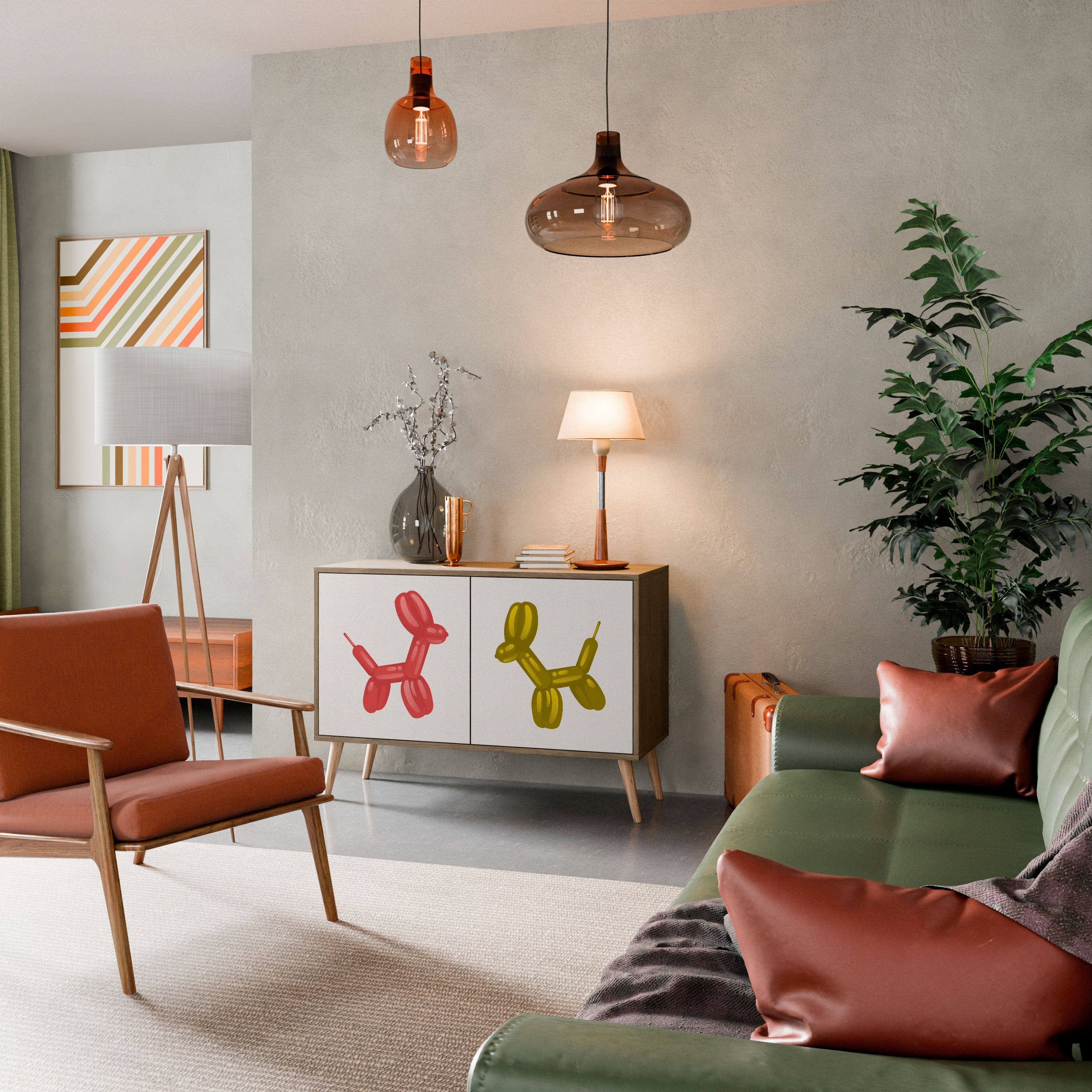 CHILDHOOD MEMORY Sideboard mit 2 Türen in Eichenoptik