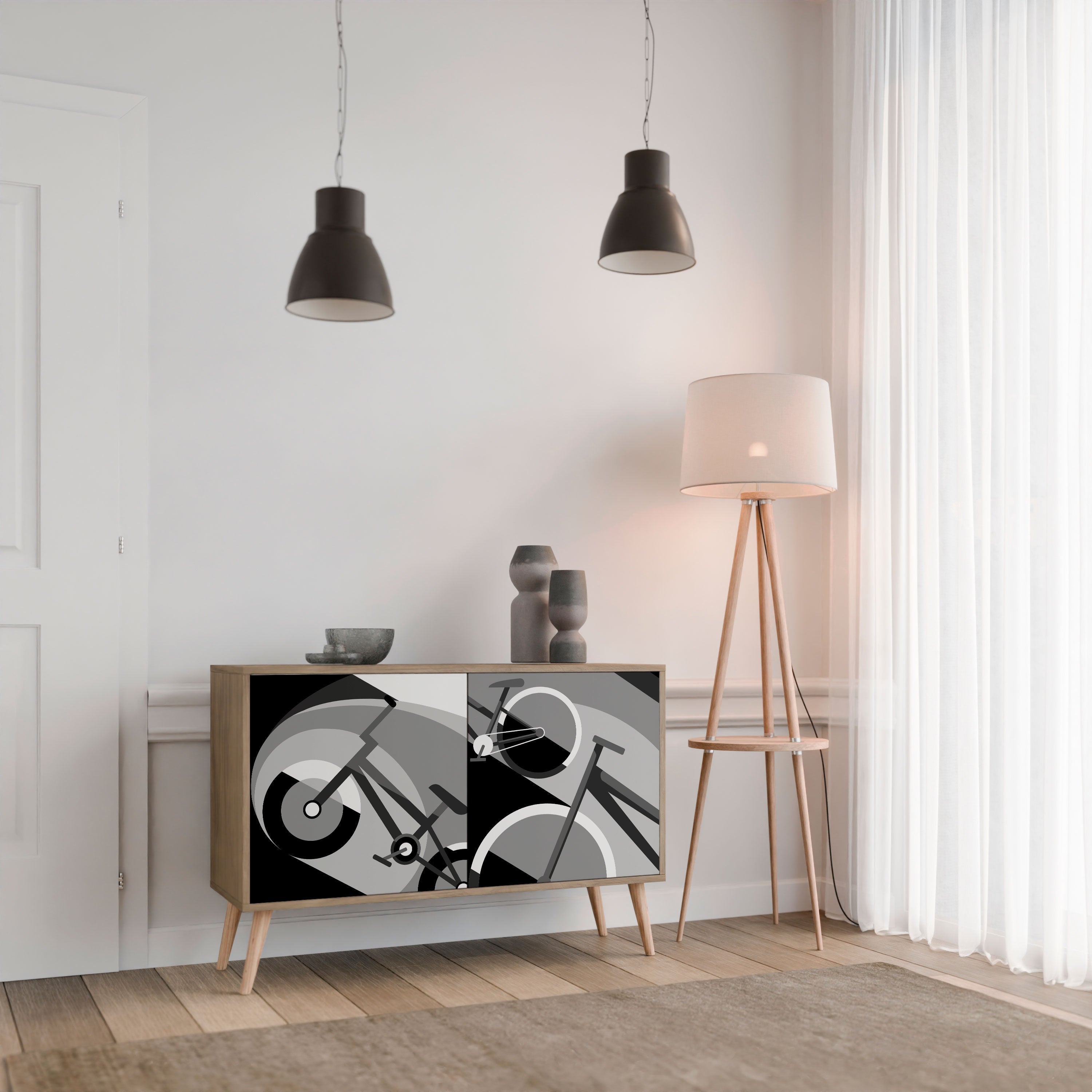 BIKE ENERGY 2-türiges Sideboard in Eichenoptik
