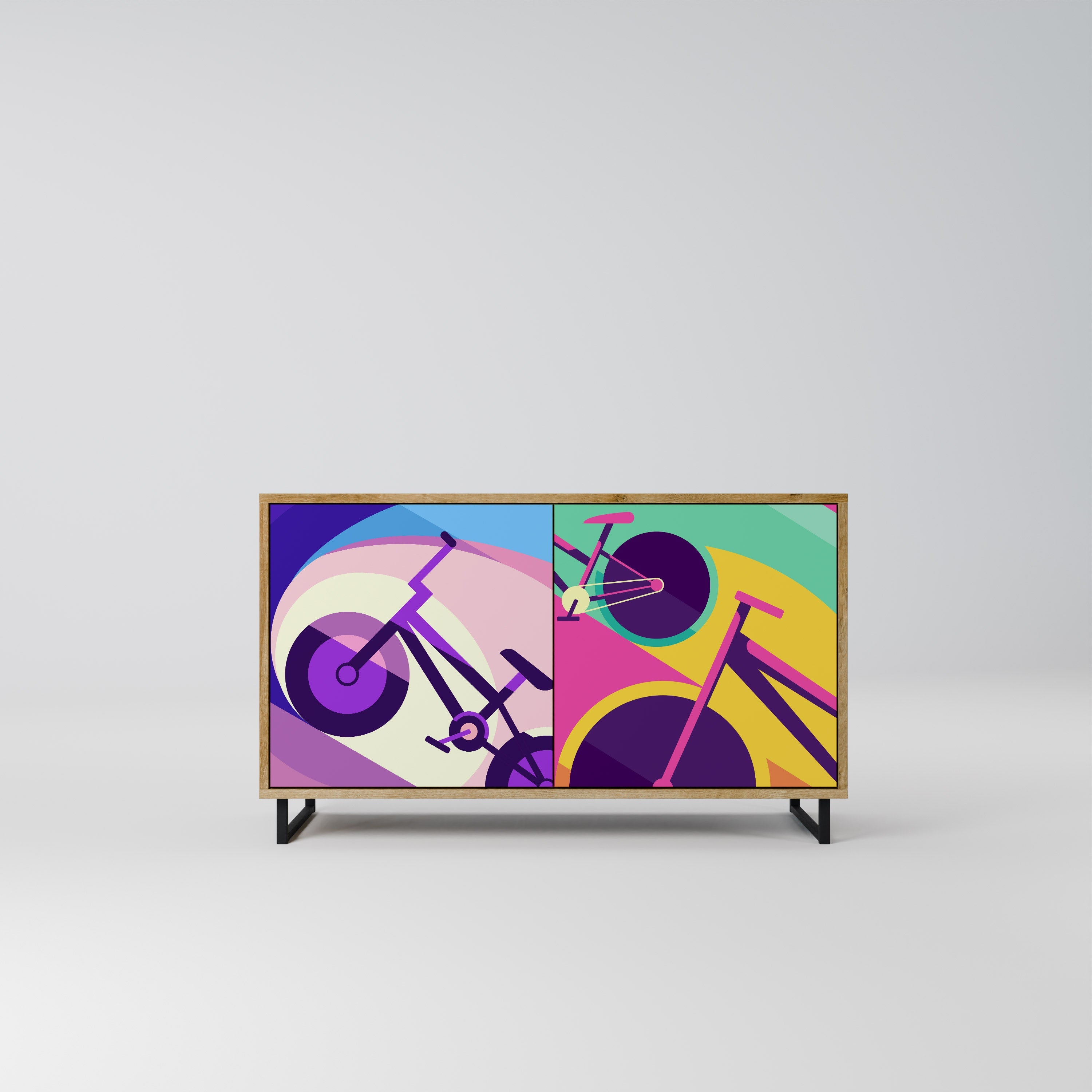 BIKE DREAMS 2-türiges Sideboard in Eichenoptik