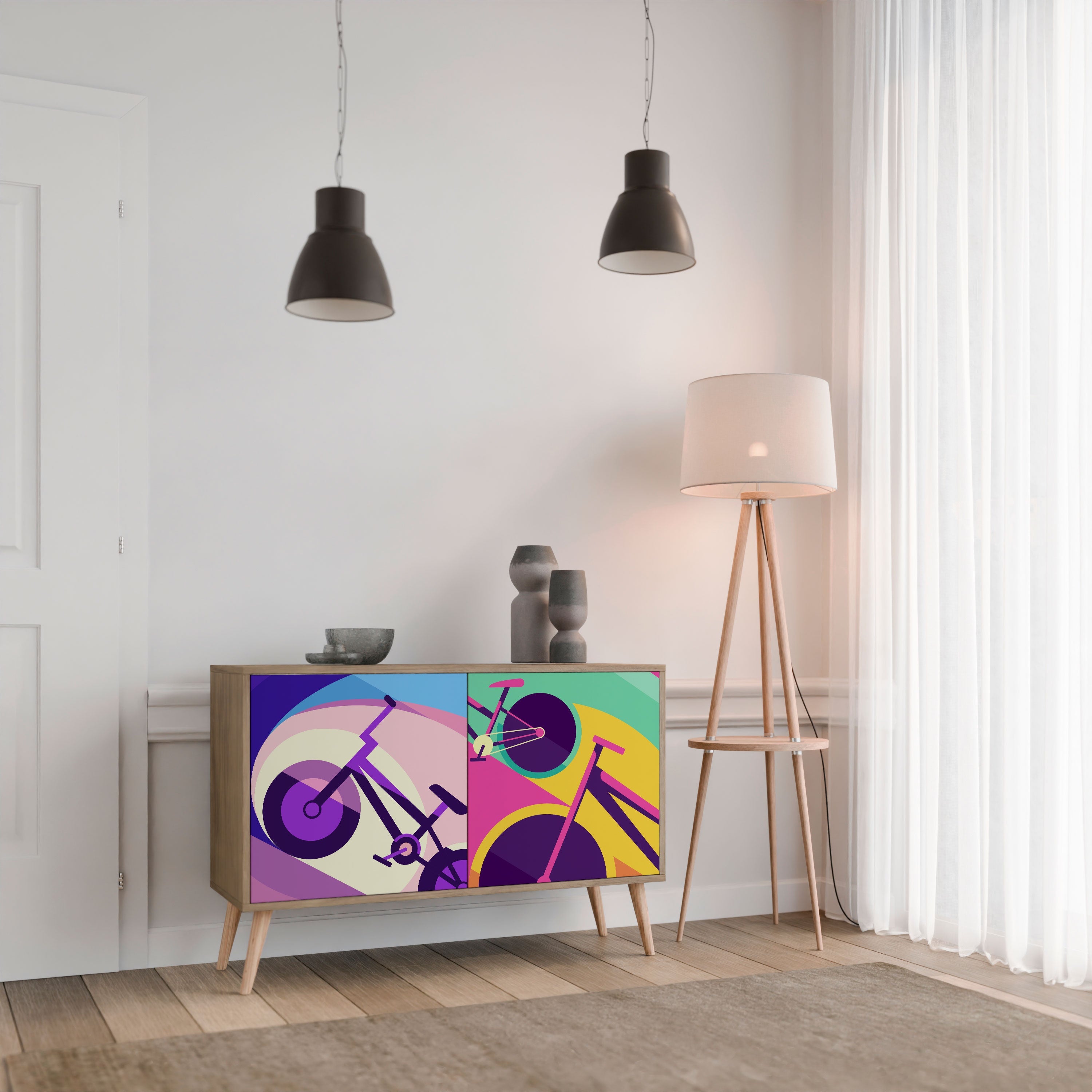 BIKE DREAMS 2-türiges Sideboard in Eichenoptik