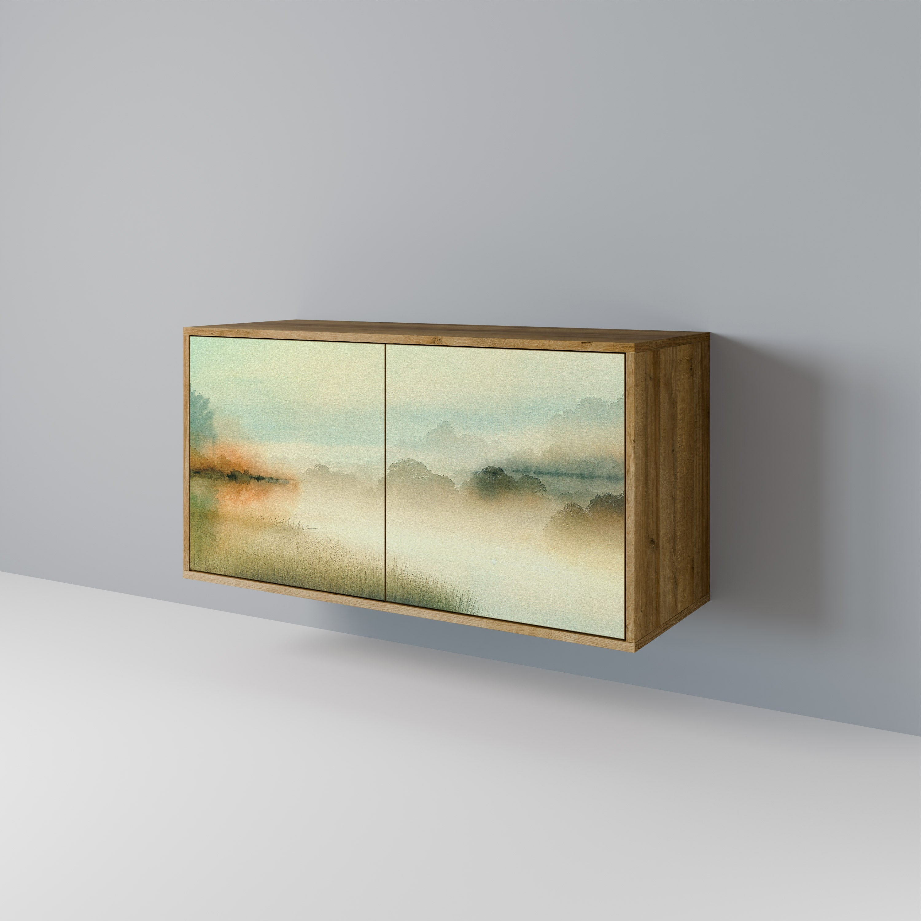 MORNING BY THE LAKE Sideboard mit 2 Türen in Eichenoptik
