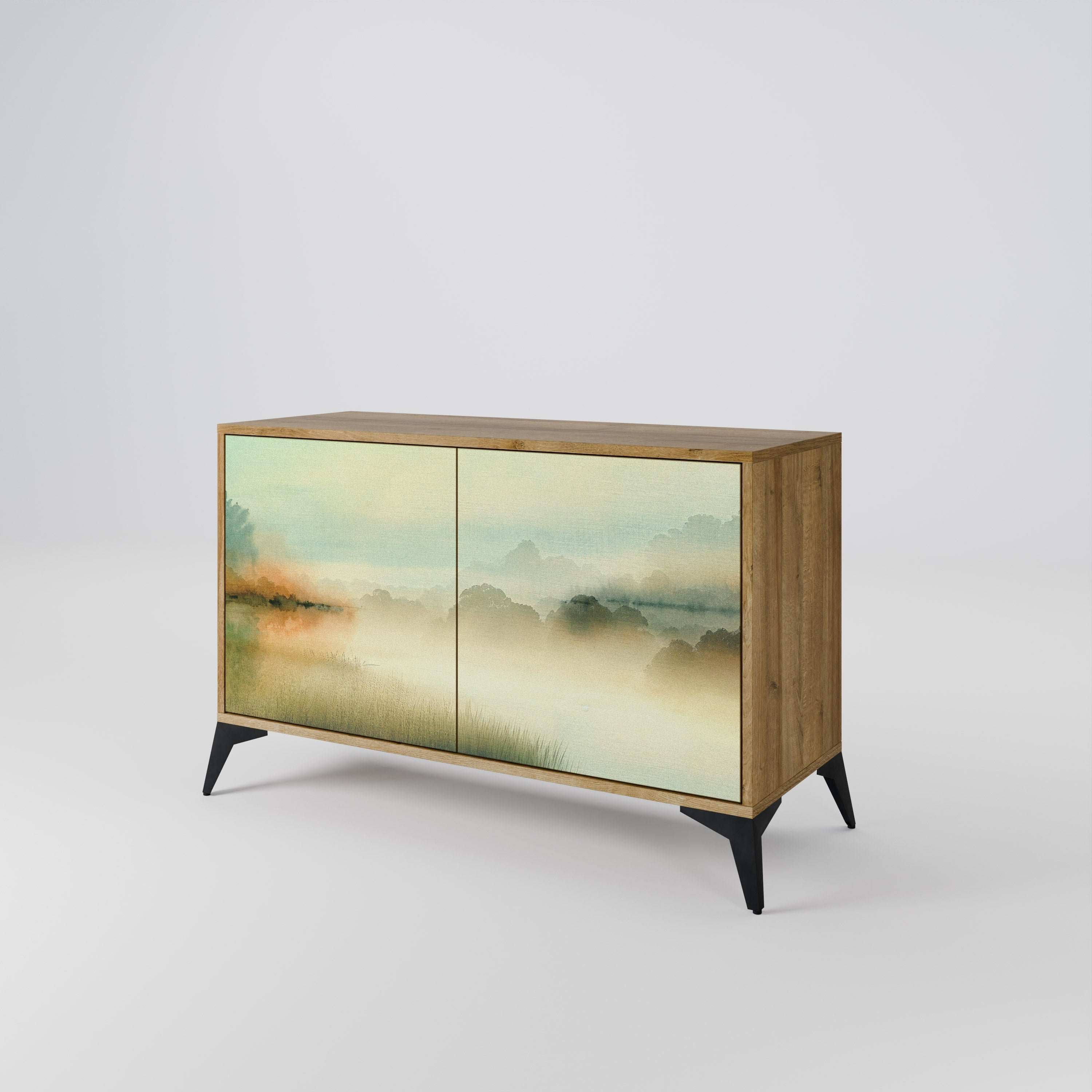 MORNING BY THE LAKE Sideboard mit 2 Türen in Eichenoptik