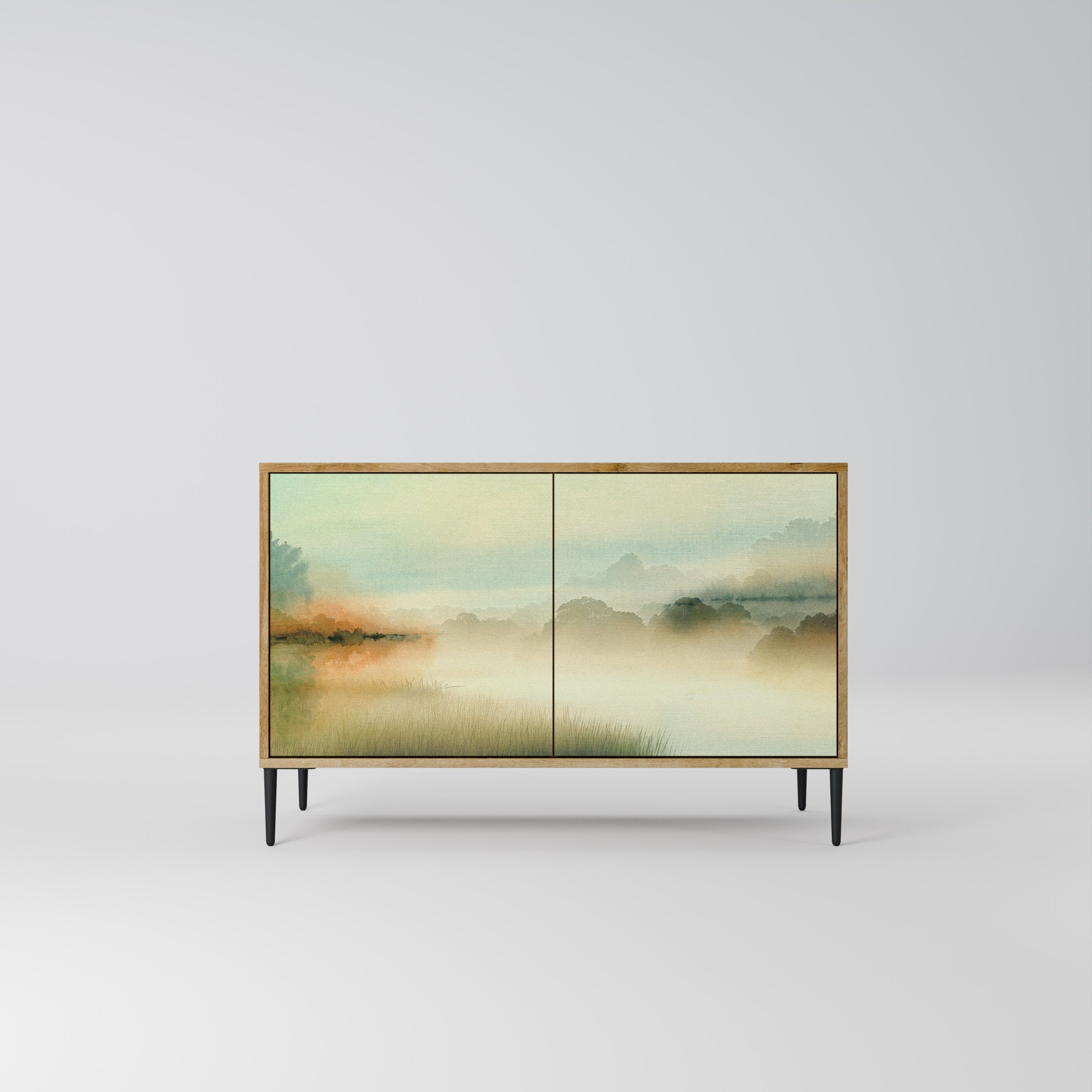 MORNING BY THE LAKE Sideboard mit 2 Türen in Eichenoptik