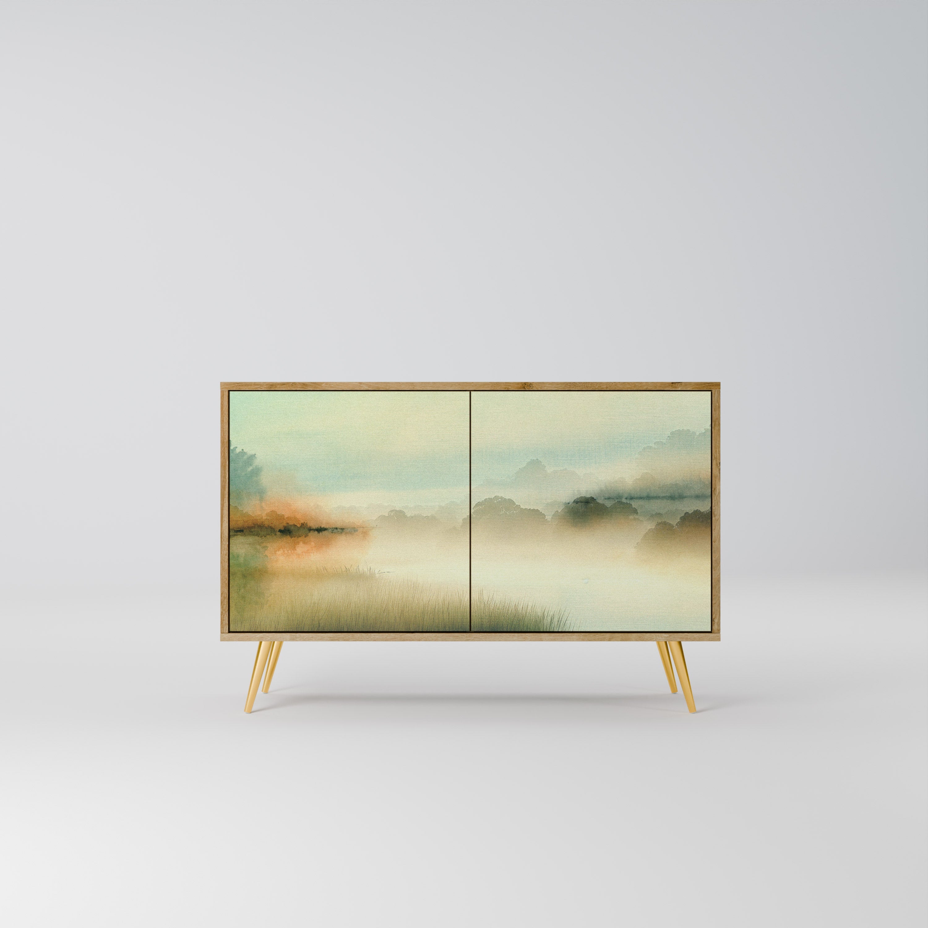 MORNING BY THE LAKE Sideboard mit 2 Türen in Eichenoptik