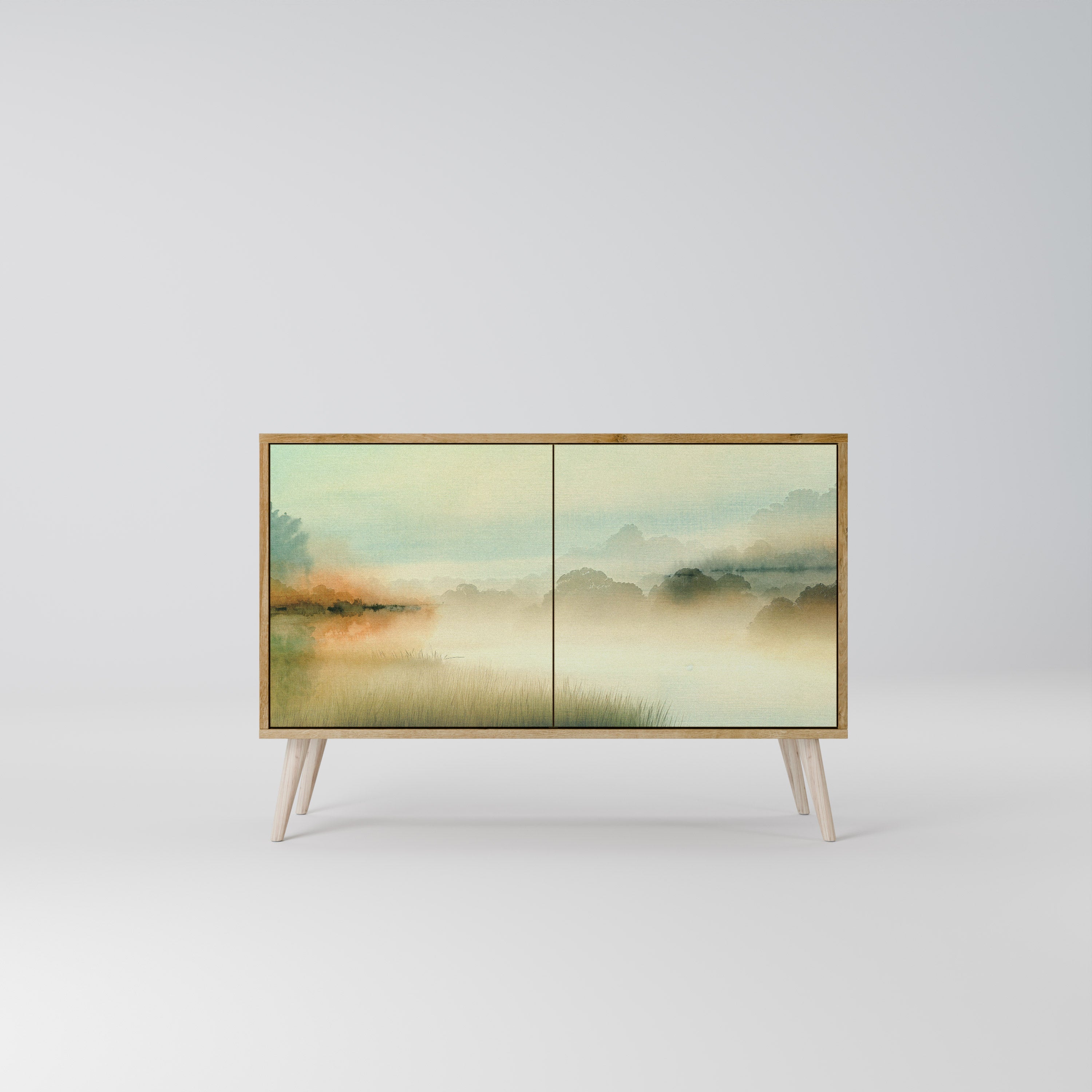 MORNING BY THE LAKE Sideboard mit 2 Türen in Eichenoptik