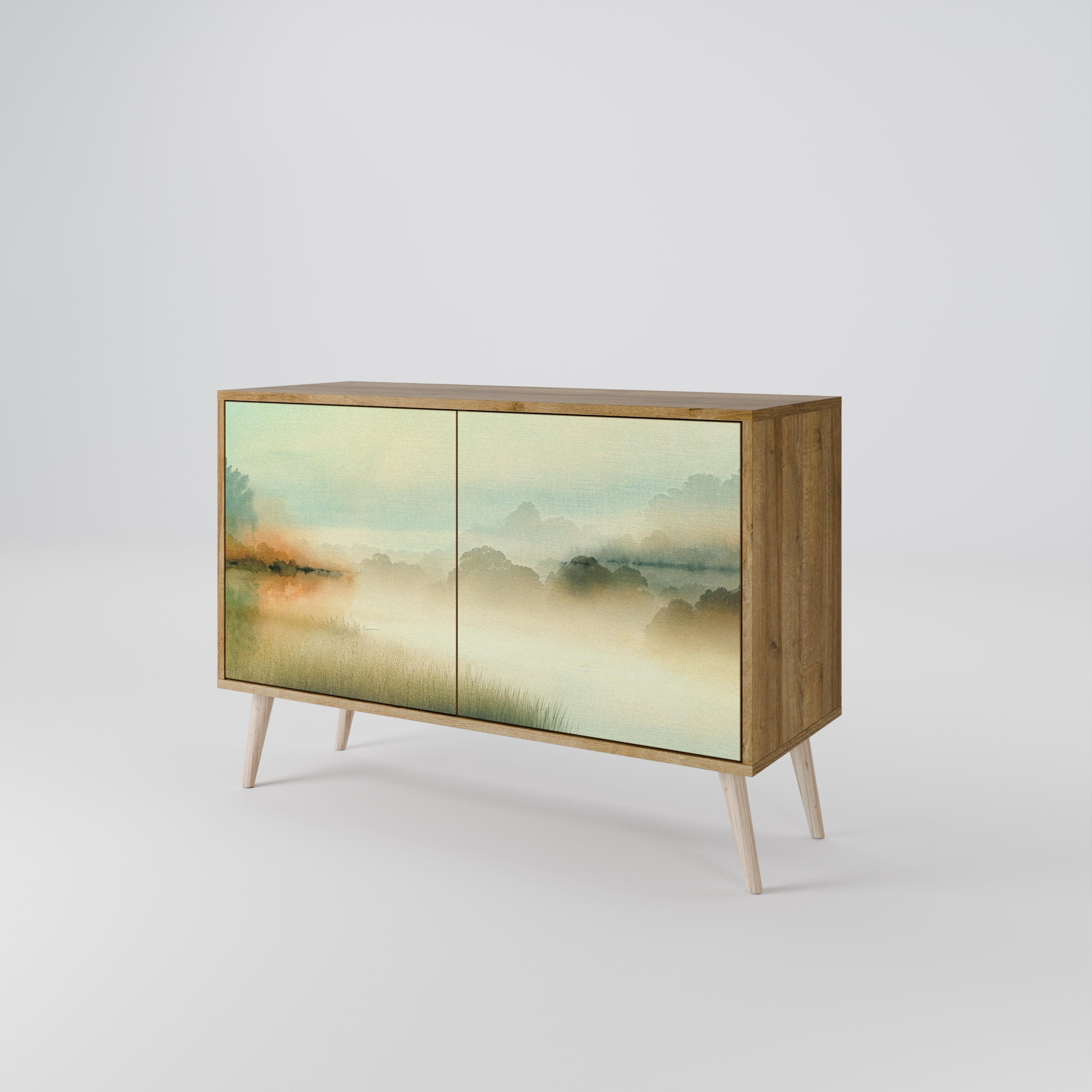 MORNING BY THE LAKE Sideboard mit 2 Türen in Eichenoptik