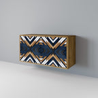 ARTFUL GEOMETRY Sideboard mit 2 Türen in Eiche-Optik