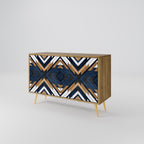 ARTFUL GEOMETRY Sideboard mit 2 Türen in Eiche-Optik