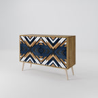 ARTFUL GEOMETRY Sideboard mit 2 Türen in Eiche-Optik