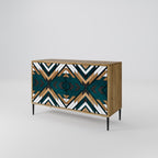 ARTISTIC GEOMETRY Sideboard mit 2 Türen in Eiche-Optik